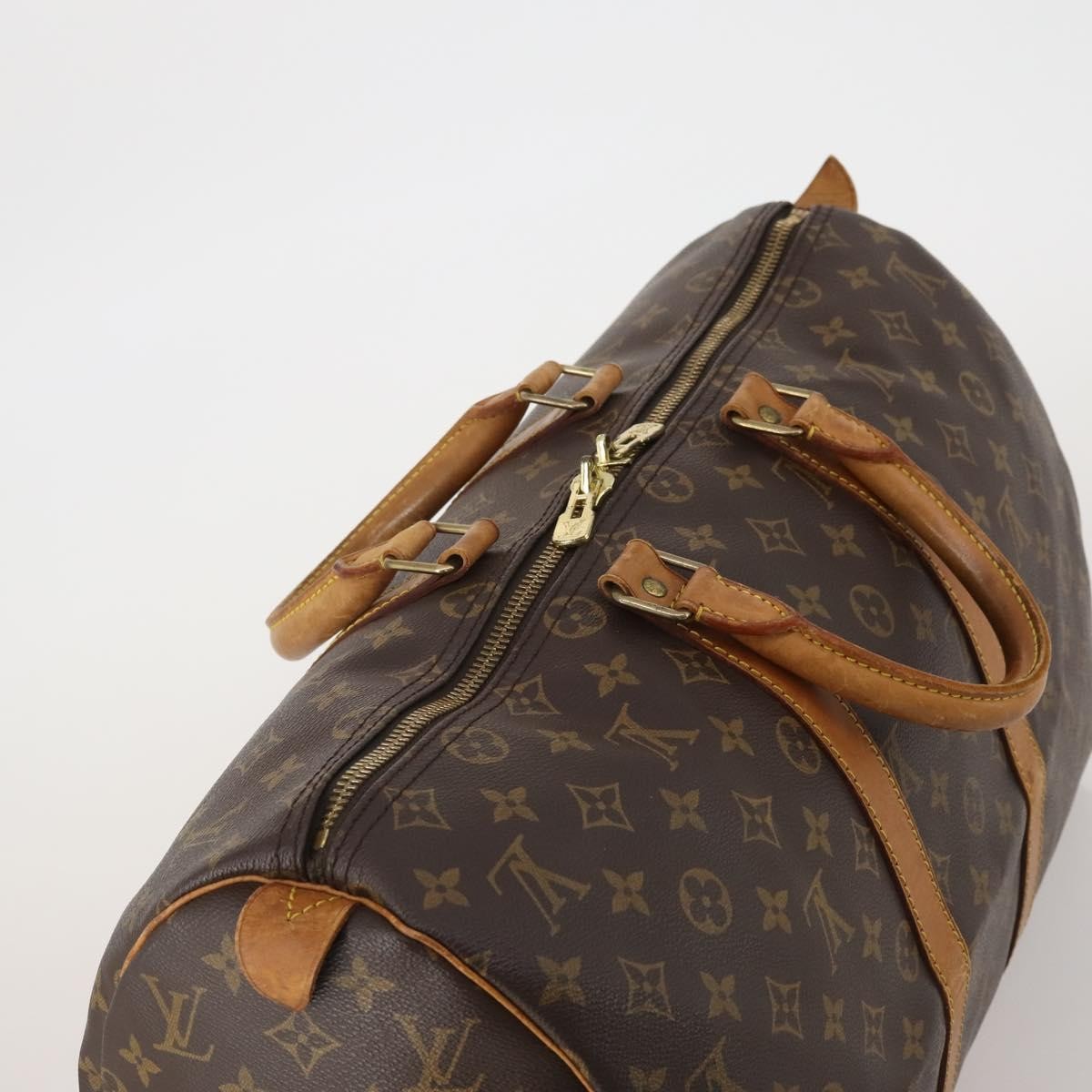 Louis Vuitton Keepall Monogram Canvas Brown Canvas Travel Bag Bag (Pre-Owned)
