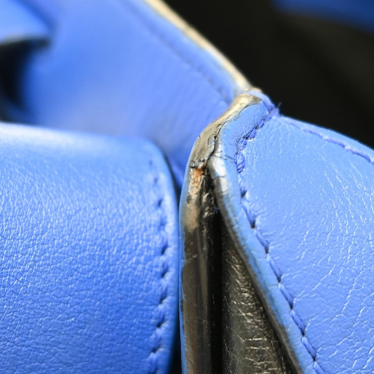 Loewe Hammock Leather Blue Leather Handbag (Pre-Owned)