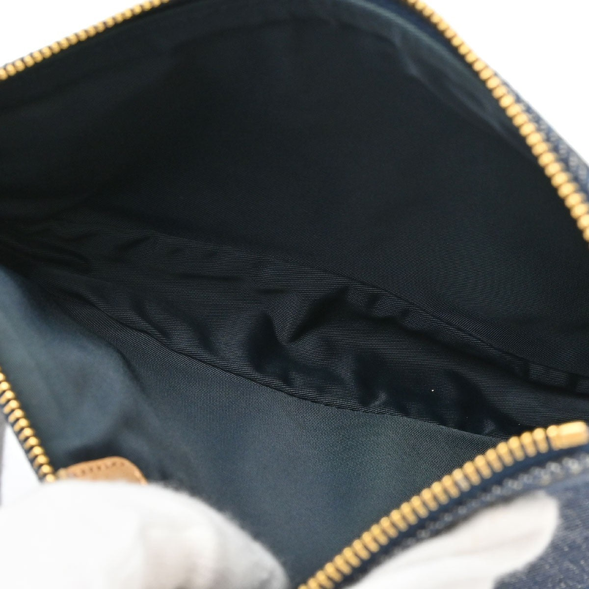 Christian Dior Vintage Saddle Denim Navy Denim_Jeans Handbag (Pre-Owned)