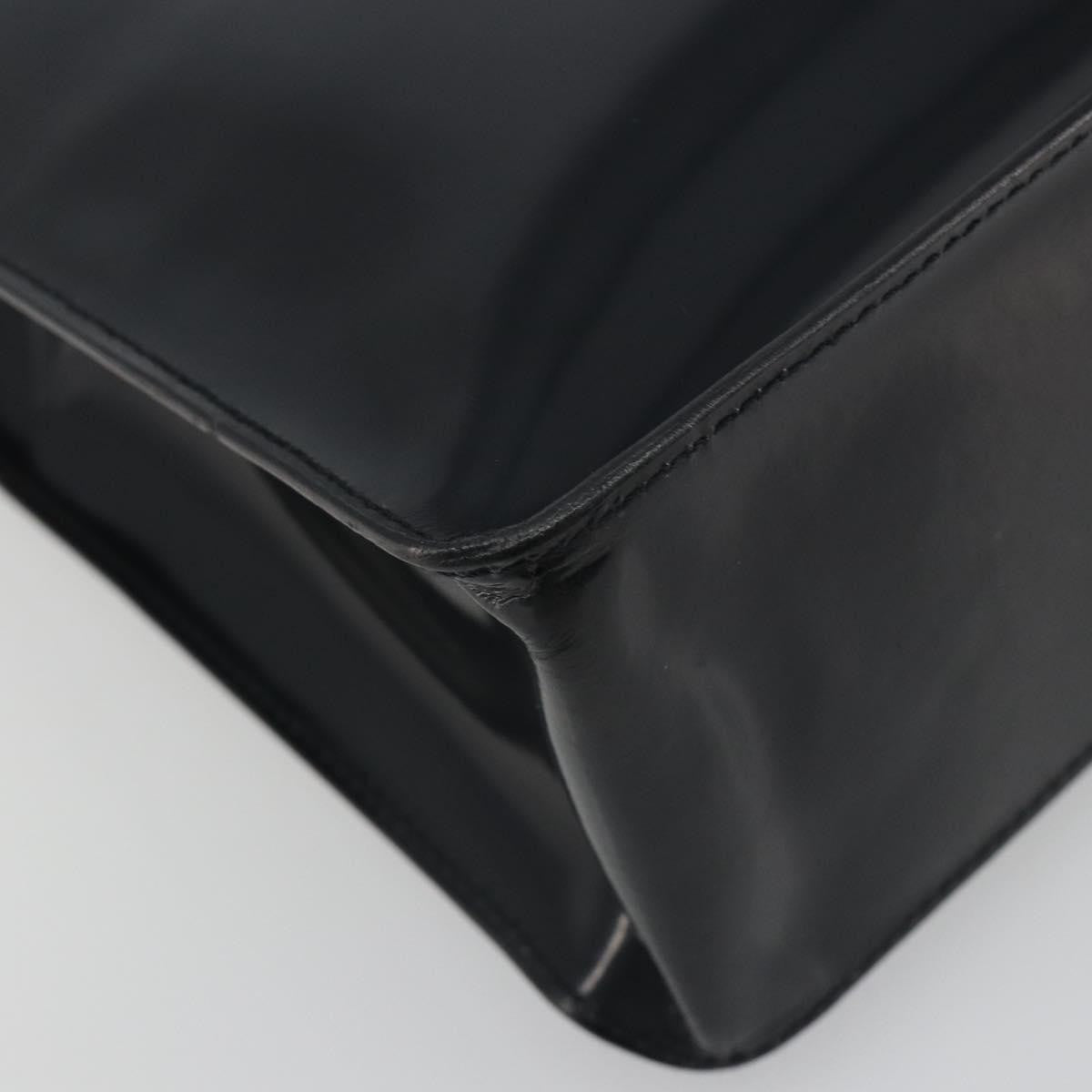 Chanel Vintage Embossed Logo Shoulder Patent Black Patent_Leather Tote Bag Bag (Pre-Owned)