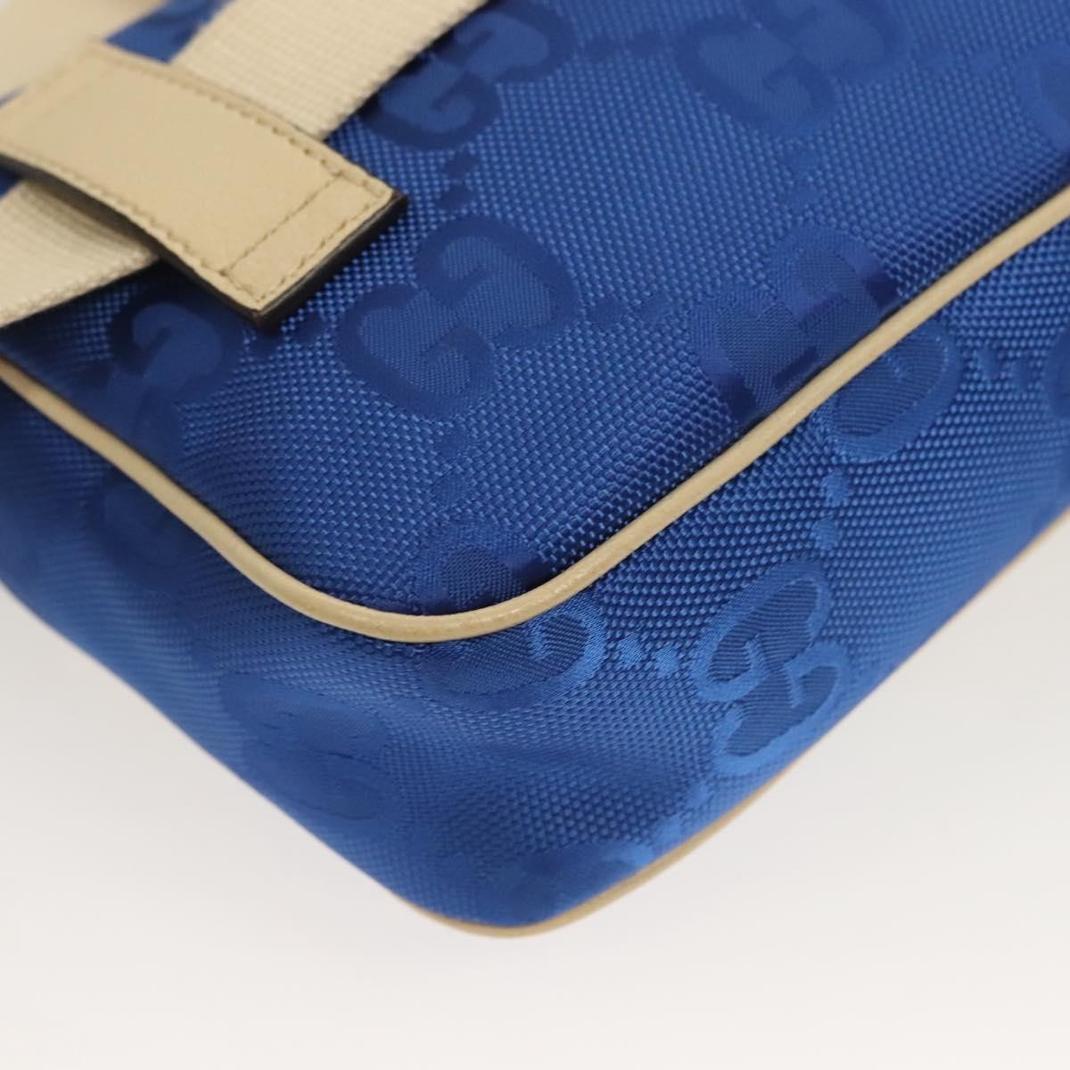 Gucci Off The Grid Belt Gg Econyl Blue Canvas Shoulder Bag Bag (Pre-Owned)