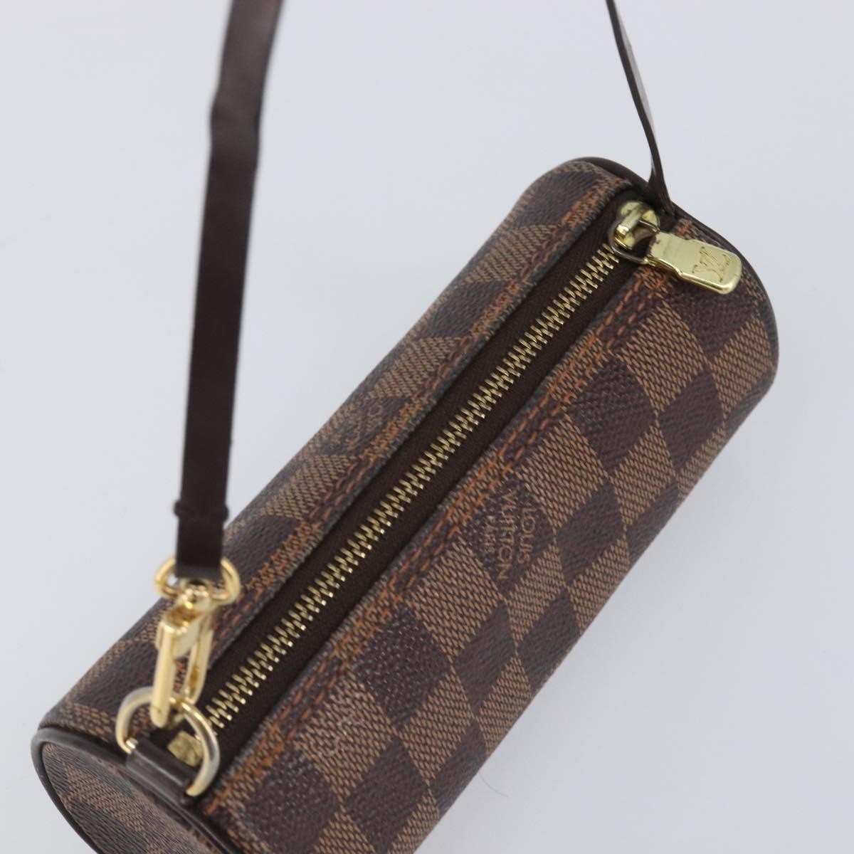 Louis Vuitton Papillon Pochette Damier Brown Canvas Clutche & Pouche Bag (Pre-Owned)
