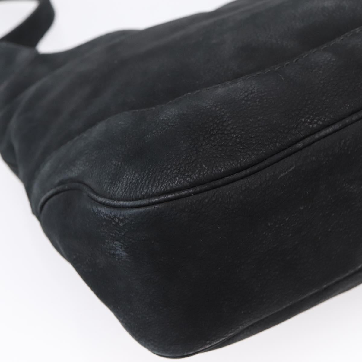 Gucci Jackie O Suede Black Leather Handbag (Pre-Owned)
