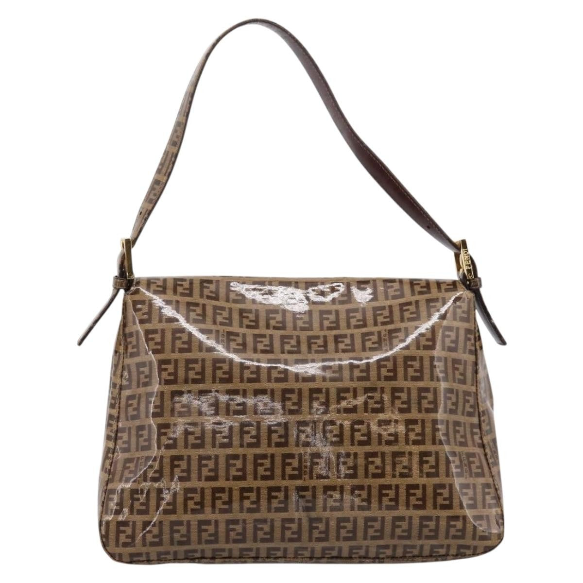 Fendi Baguette Patent Leather Beige Patent_Leather Handbag (Pre-Owned)