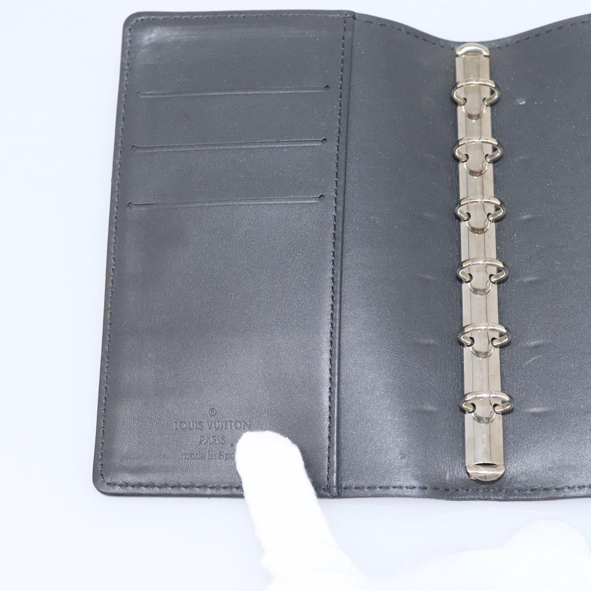 Louis Vuitton Agenda Cover Monogram Empreinte Leather Gray Canvas Wallets Accessory (Pre-Owned)