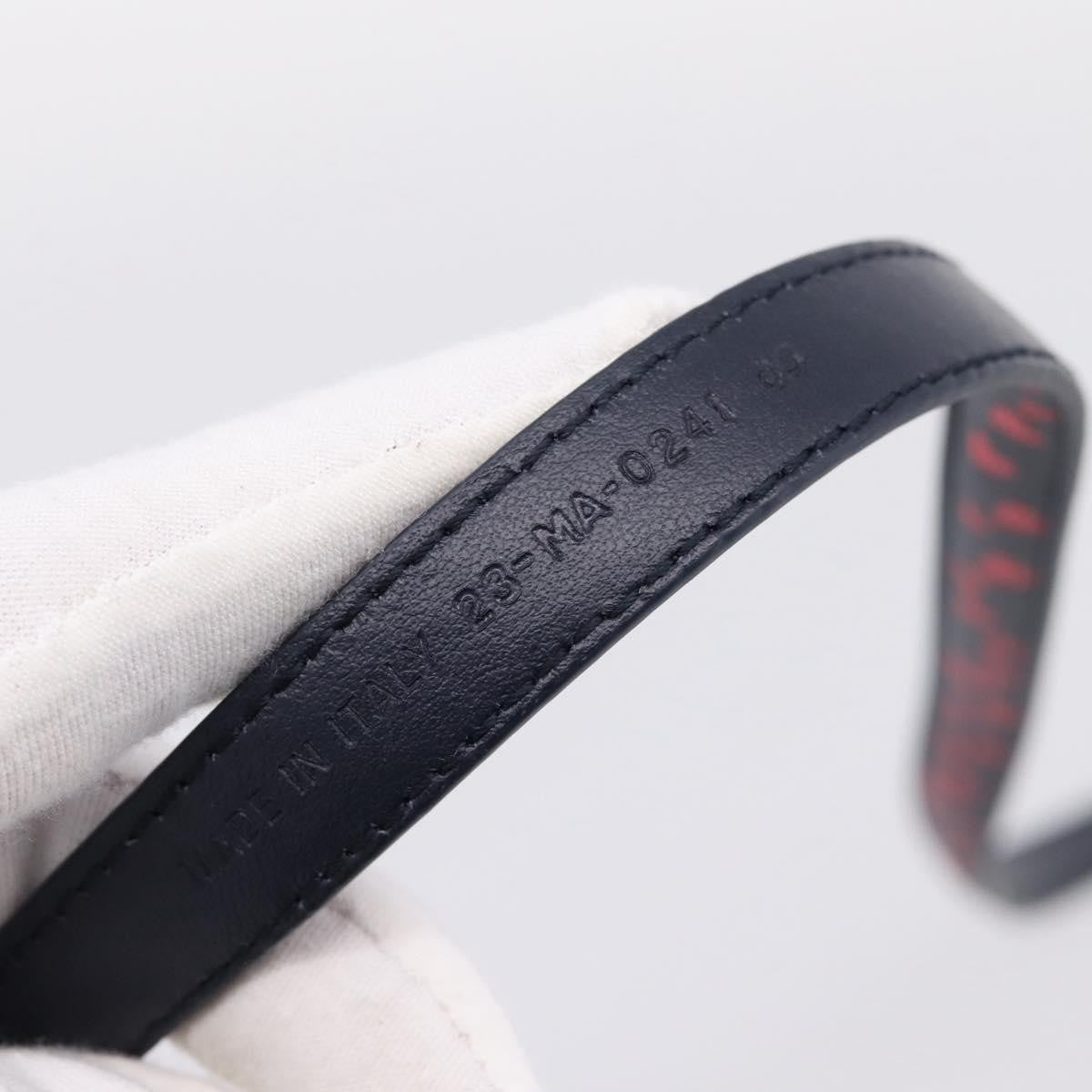 Christian Dior Vintage Belt Canvas Black Leather Belts Accessory (Pre-Owned)