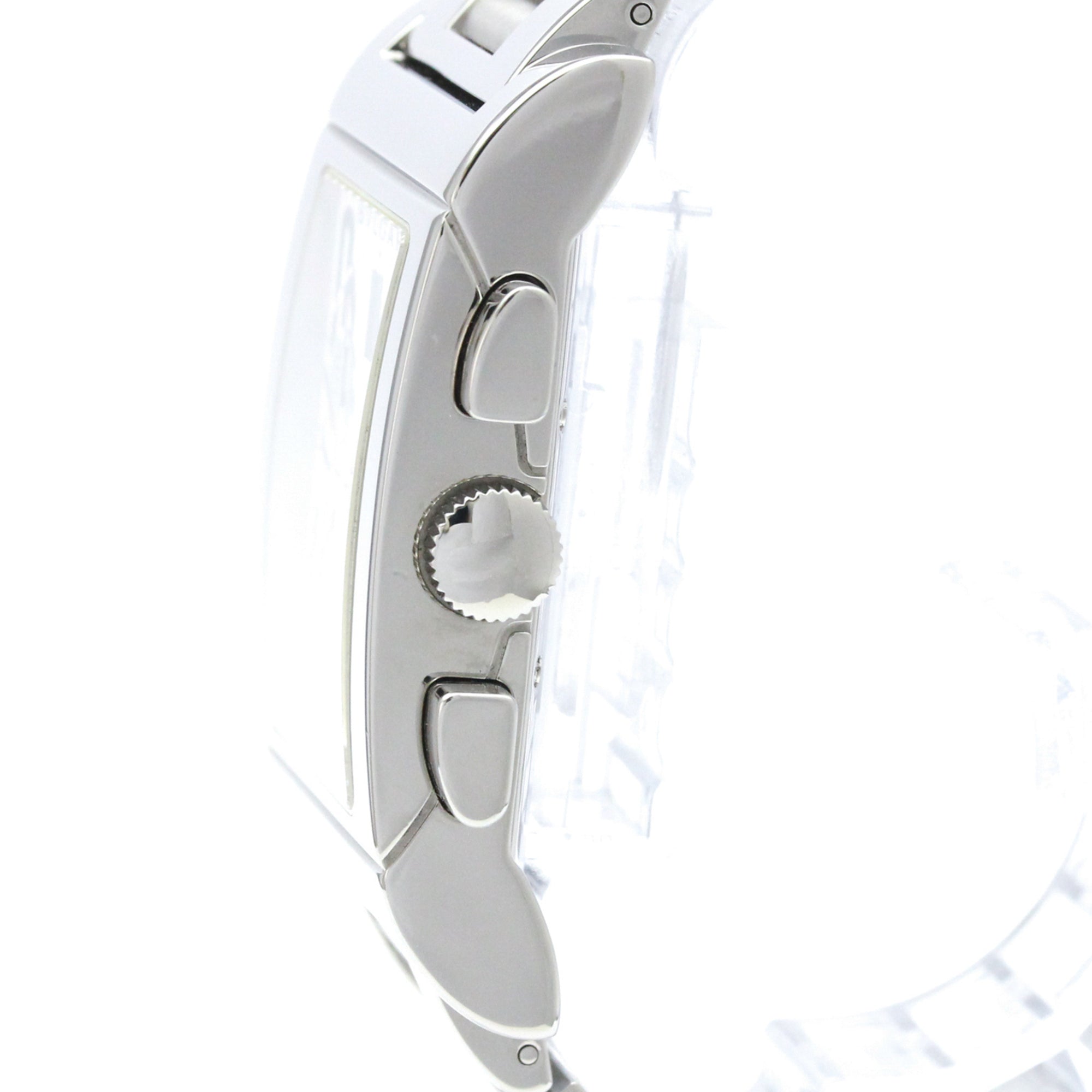 Bvlgari Bvlgari Rettangolo Chronograph Quartz Stainless Steel Watch (Pre-Owned)