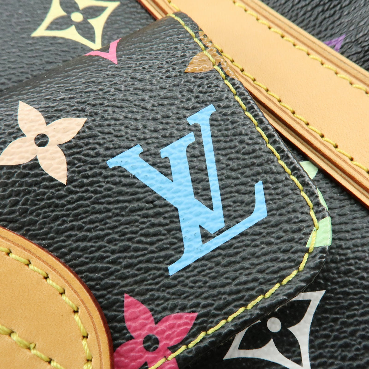 Louis Vuitton Priscilla Monogram Multicolor Black Canvas Handbag (Pre-Owned)