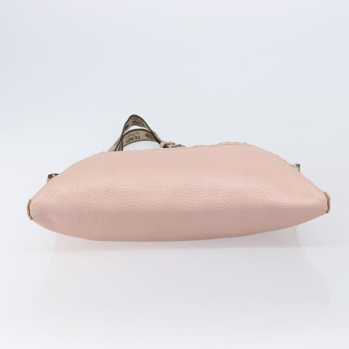 Fendi Vintage Selleria Zip Messenger Leather Pink Leather Handbag (Pre-Owned)