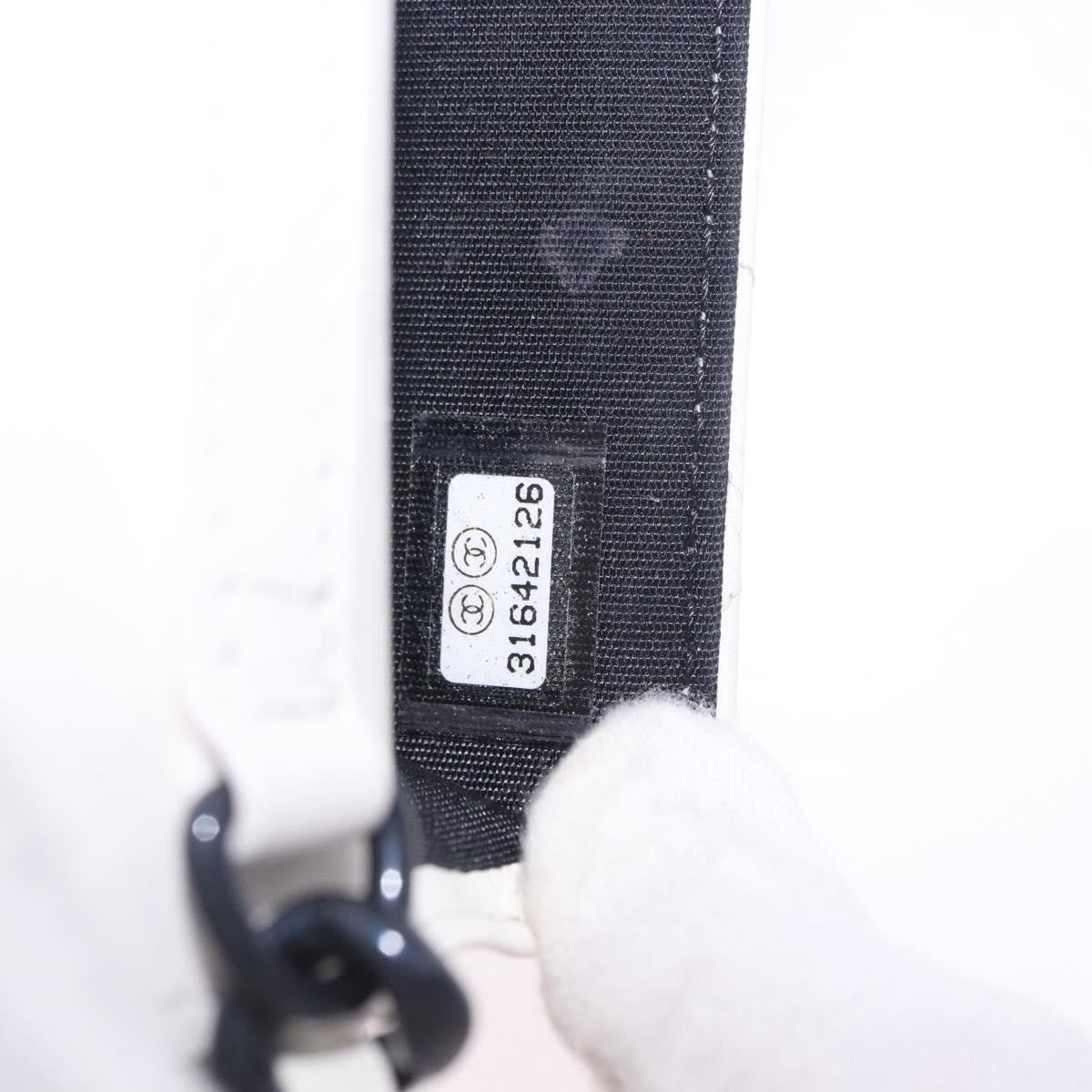 Chanel 19 Flap Coin Purse Belt Quilted Lambskin White Leather Clutche & Pouche Bag (Pre-Owned)