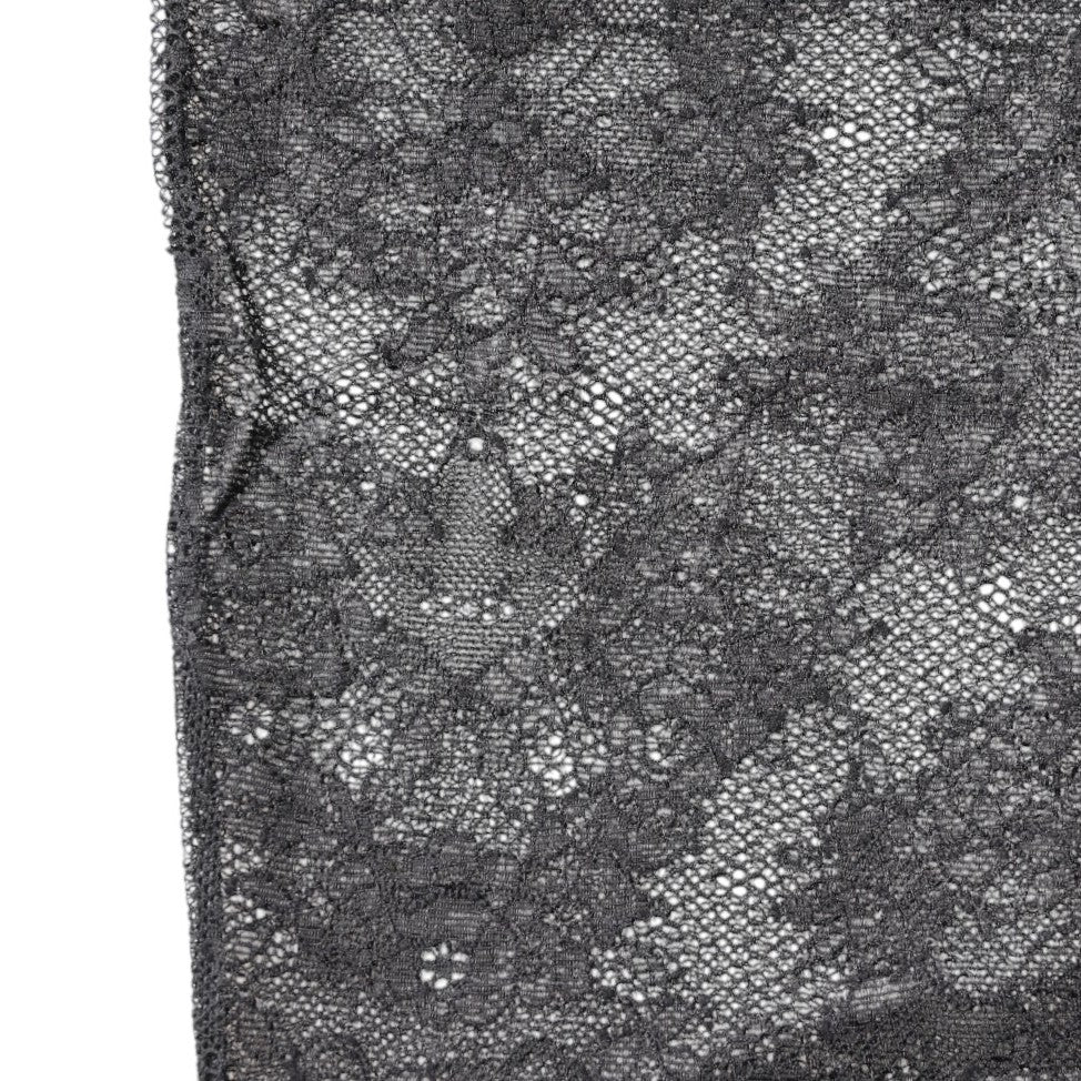 Dolce & Gabbana Black Floral Lace Cotton Stretch Stockings Women's Socks