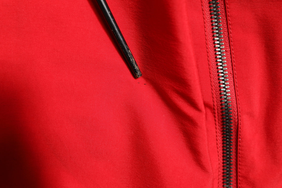 Dolce & Gabbana Red White Nylon Full Zip Windbreaker Men's Jacket (Pre-Owned)