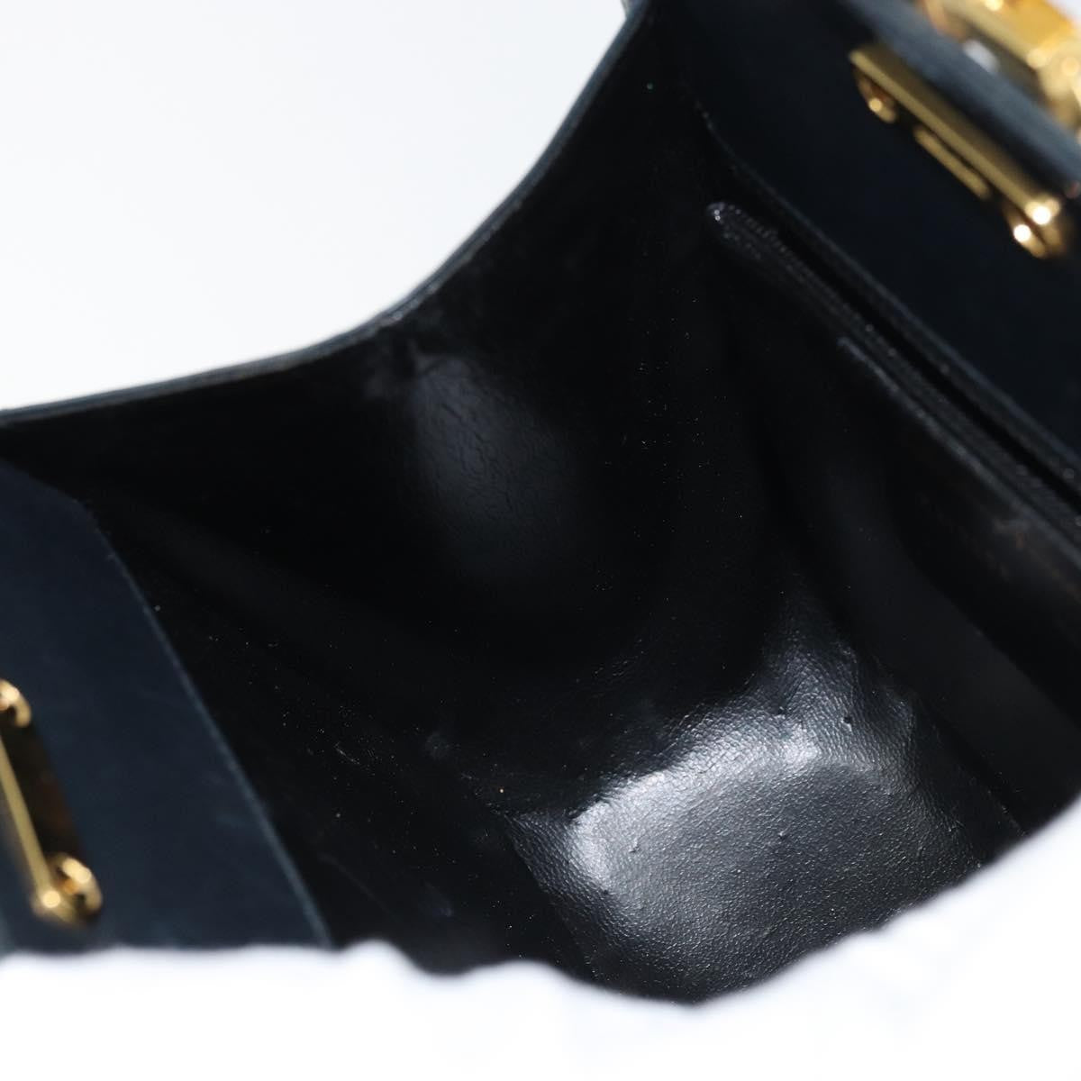 Salvatore Ferragamo Gancini Leather Navy Leather Shoulder Bag Bag (Pre-Owned)