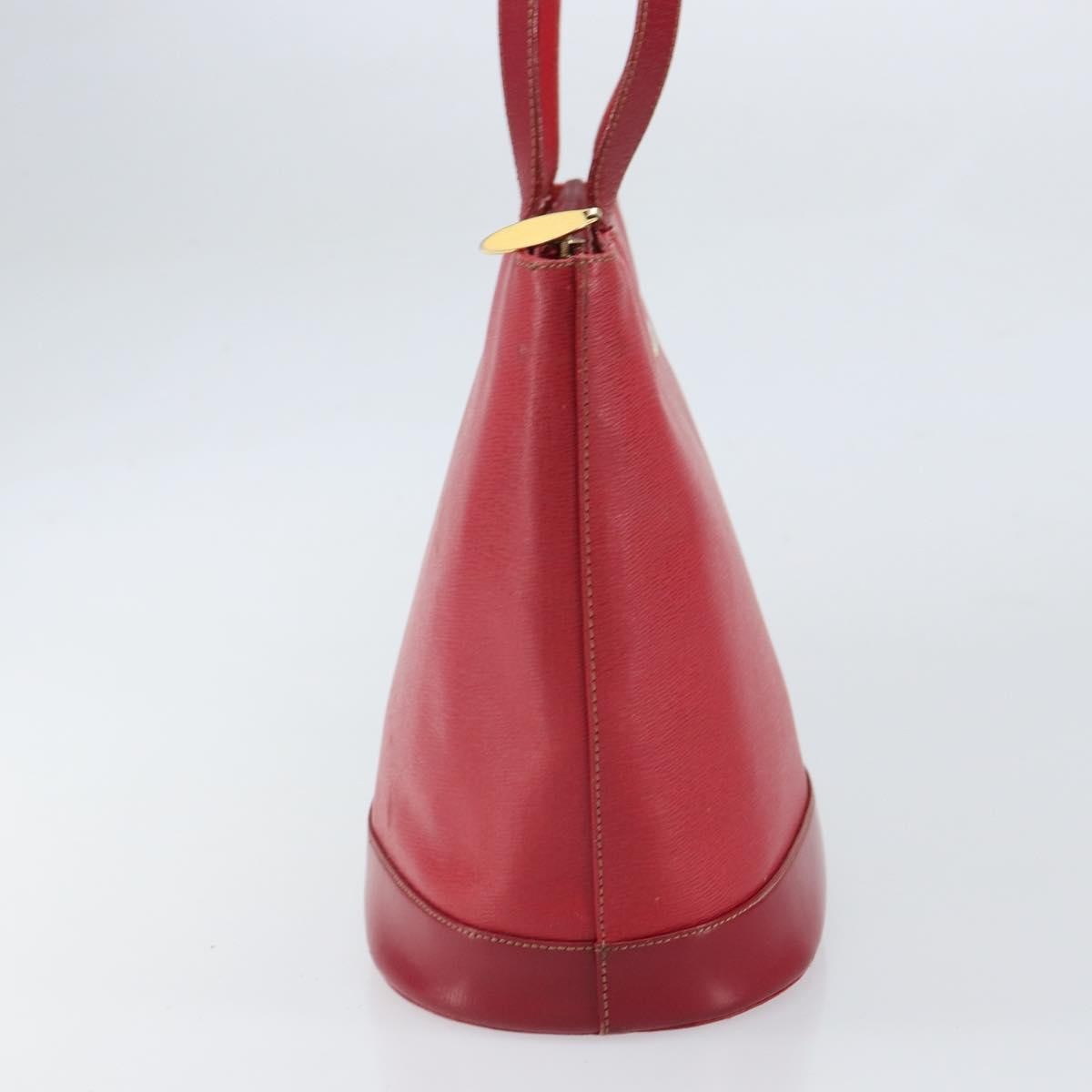 Burberry Vintage Vintage Check Coated Canvas Red Leather Tote Bag Bag (Pre-Owned)