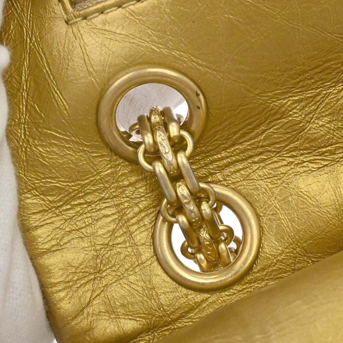 Chanel 2.55 Leather Gold Calfskin Shoulder Bag Bag (Pre-Owned)