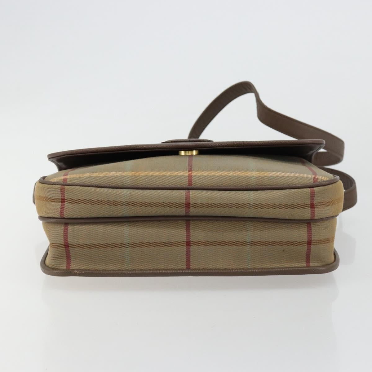 Burberry Nova Check Canvas And Leather Brown Canvas Handbag (Pre-Owned)