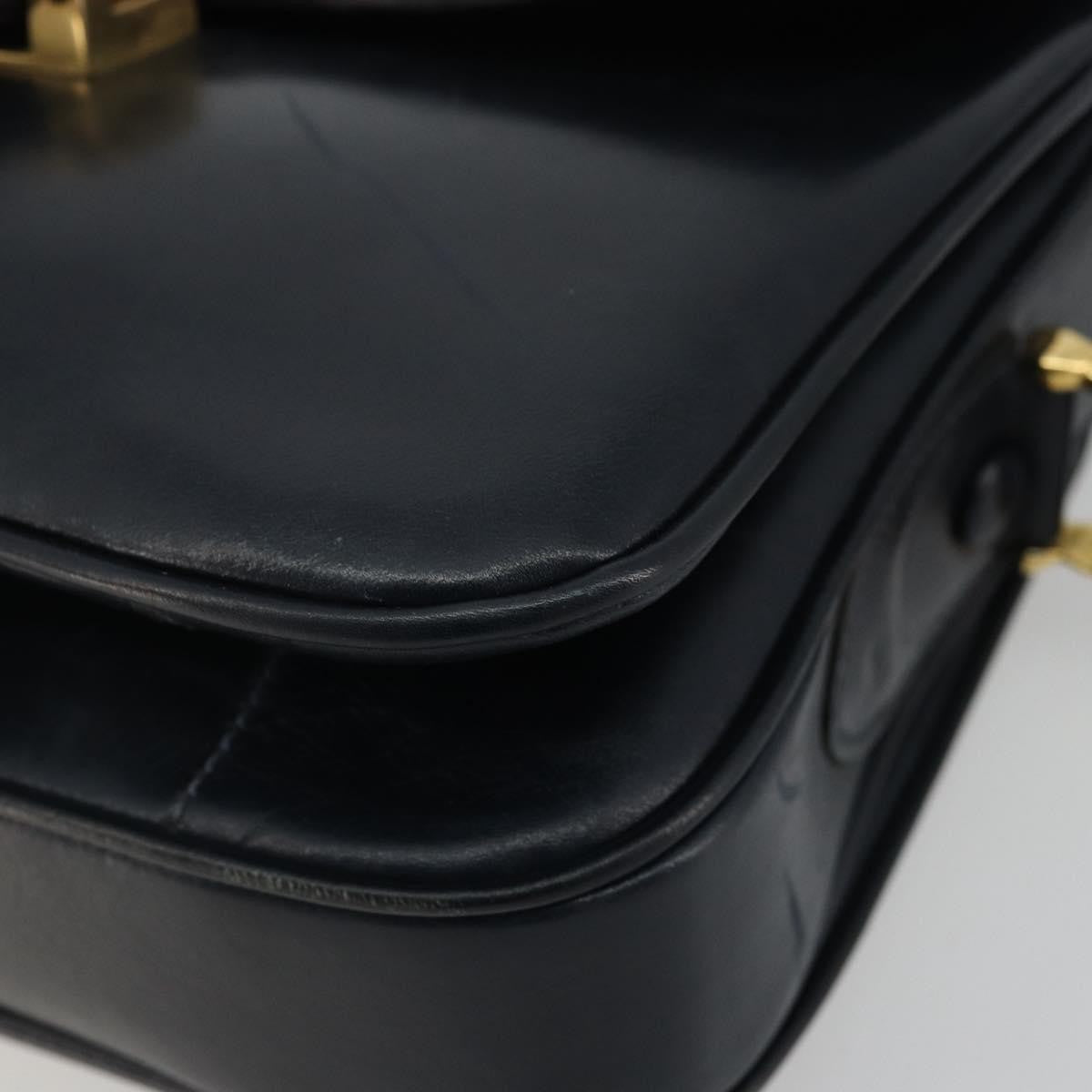 Celine Horse Carriage Leather Black Leather Shoulder Bag Bag (Pre-Owned)