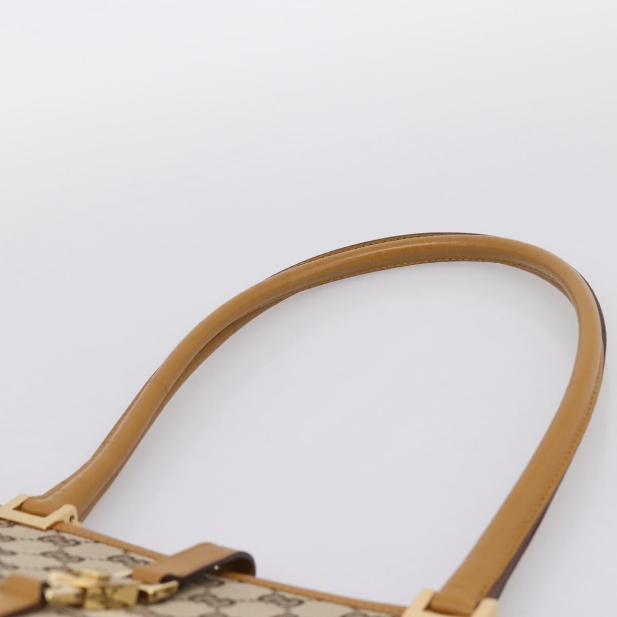 Gucci Jackie Gg Canvas Brown Canvas Tote Bag Bag (Pre-Owned)