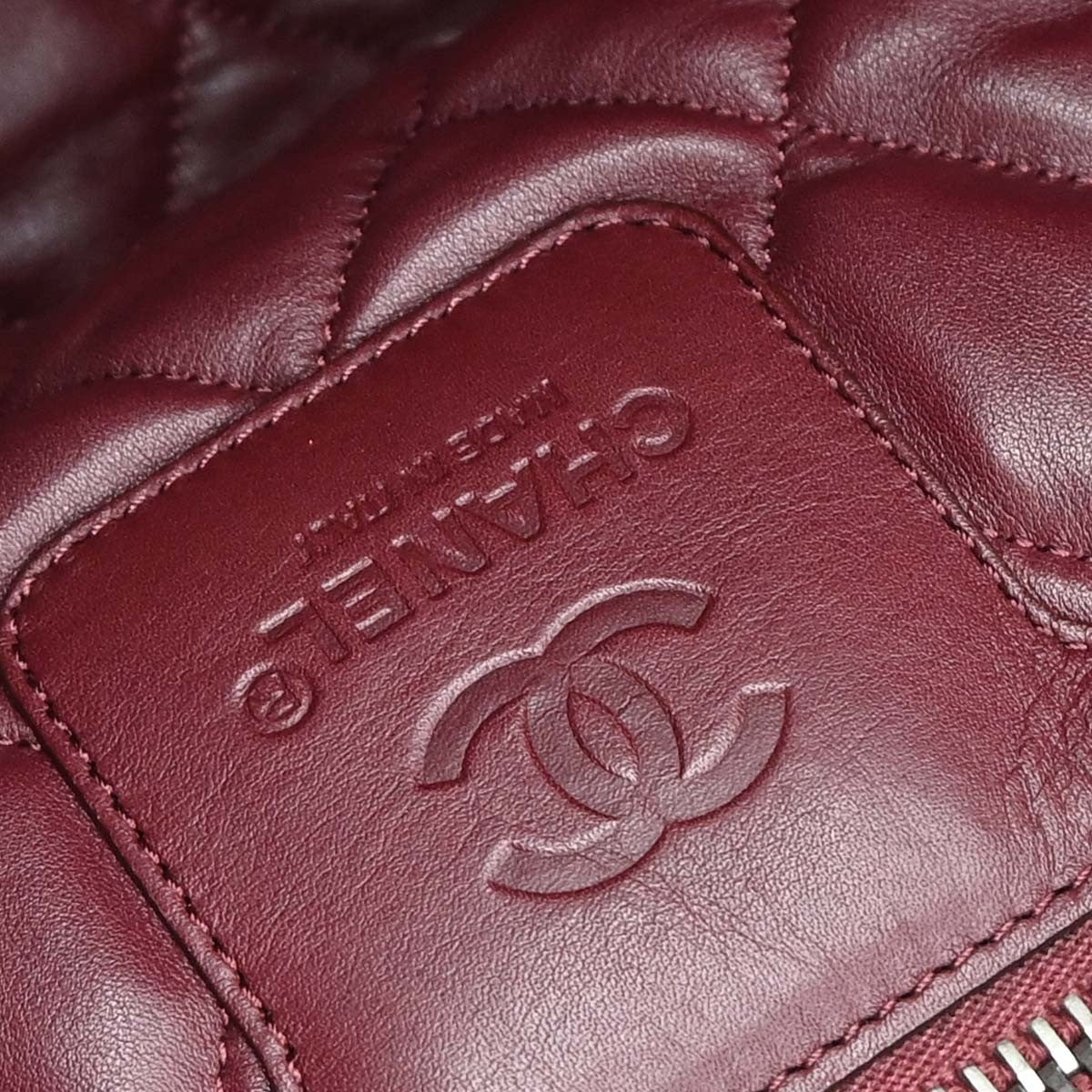 Chanel Coco Cocoon Reversible Tote Quilted Lambskin Black Leather Tote Bag Bag (Pre-Owned)
