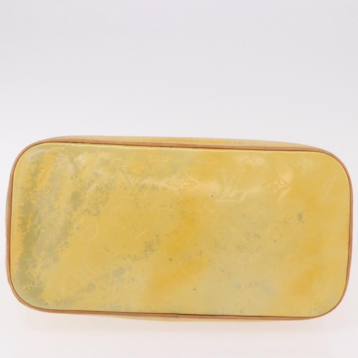 Louis Vuitton Houston Monogram Vernis Yellow Patent_Leather Handbag (Pre-Owned)