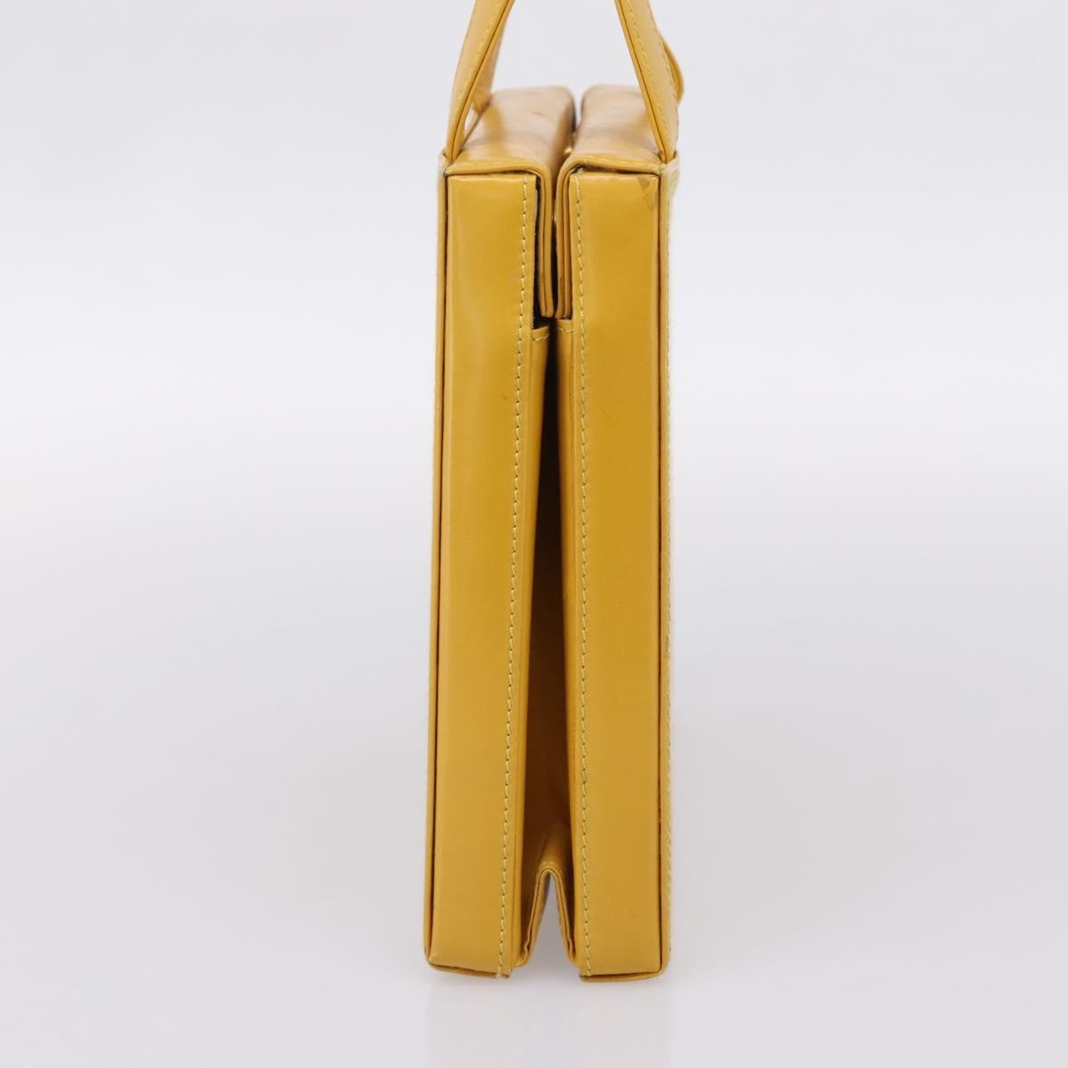 Loewe Vintage Square Tote Leather Yellow Leather Tote Bag Bag (Pre-Owned)