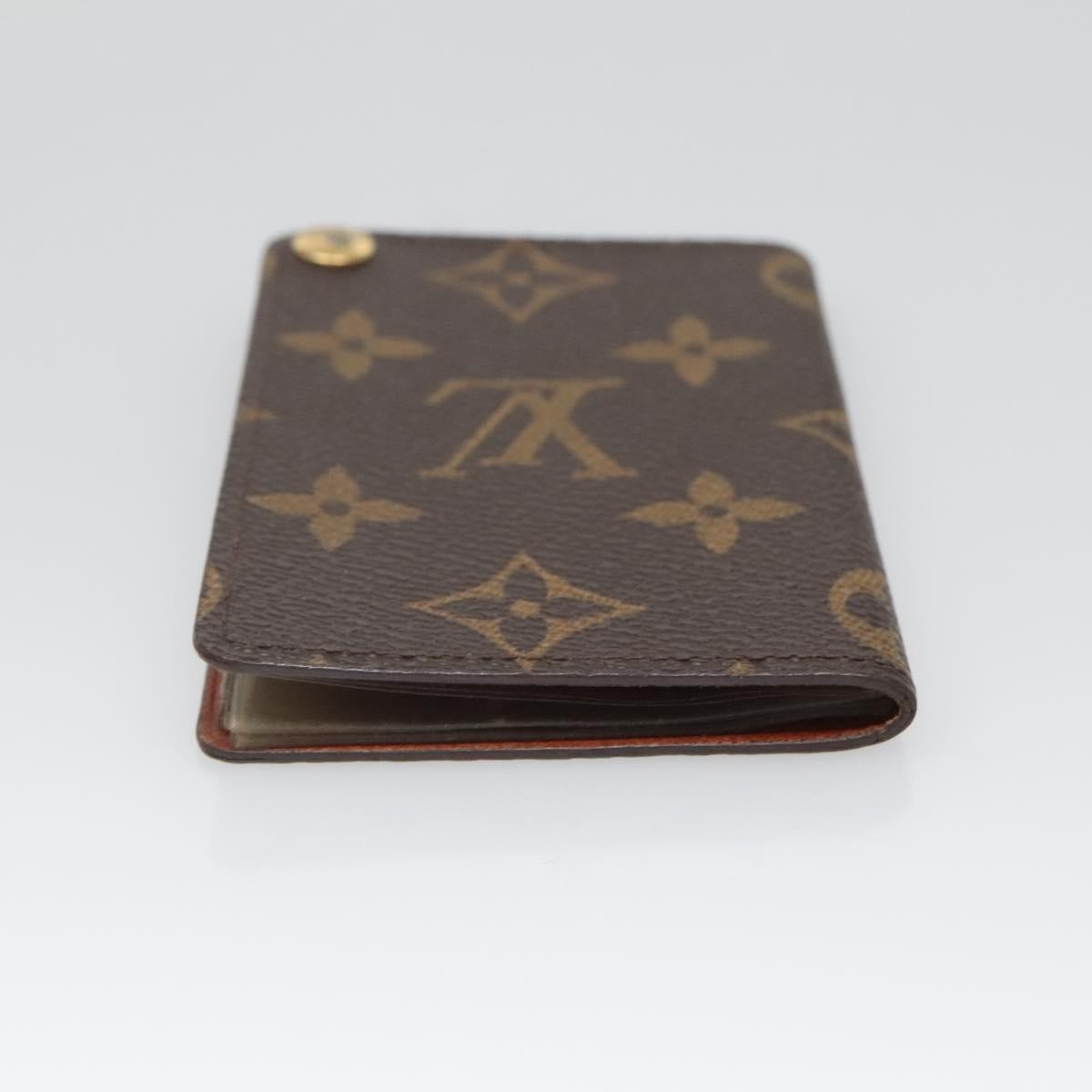 Louis Vuitton Porte Cartes Pression Card Case Monogram Canvas Brown Canvas Card Holders Accessory (Pre-Owned)