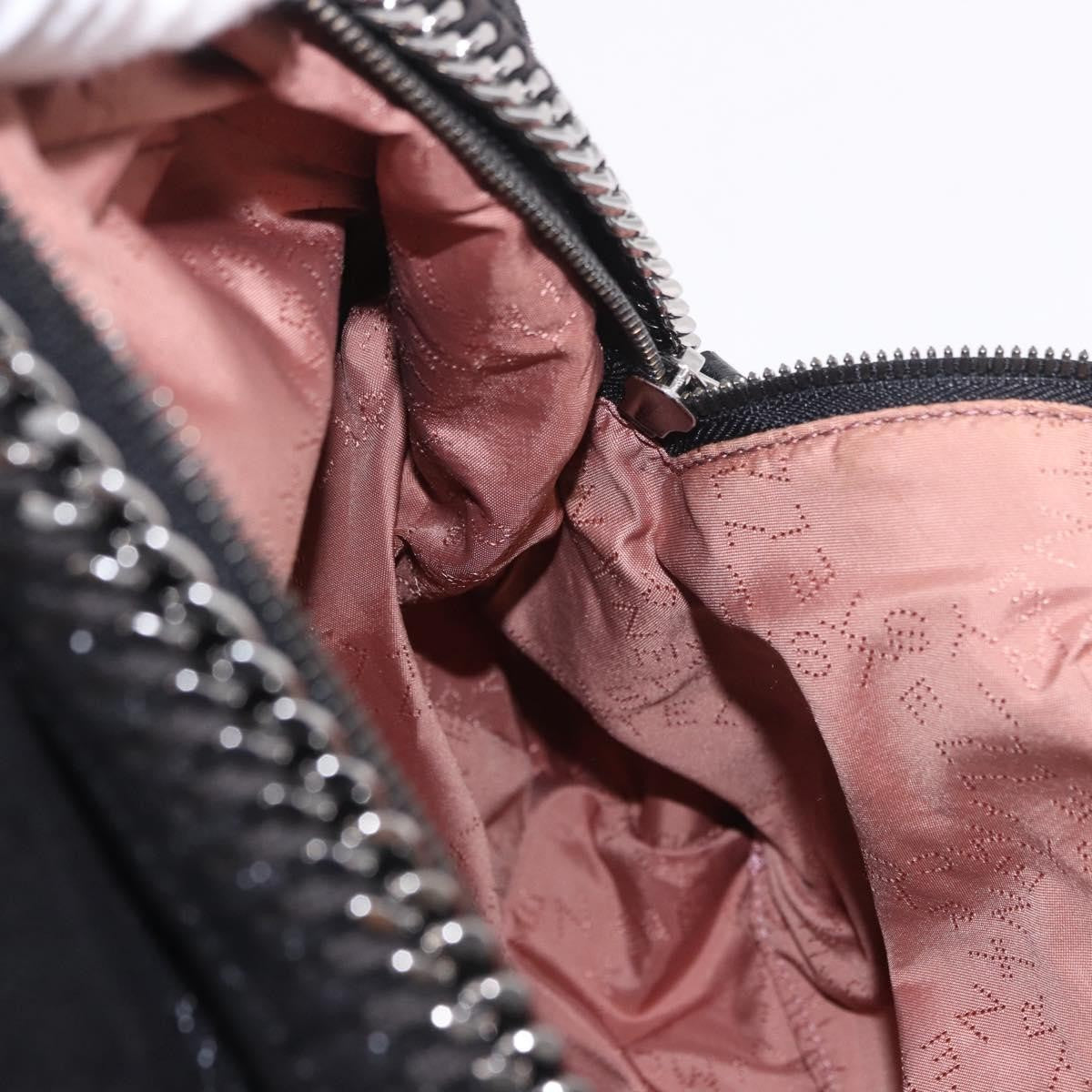 Stella Mccartney Falabella Front Zip Shaggy Deer Black Polyester Backpack Bag (Pre-Owned)