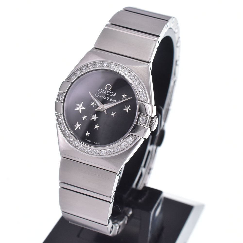 Omega Constellation Quartz Stainless Steel With Diamond Bezel And Markers Watch (Pre-Owned)