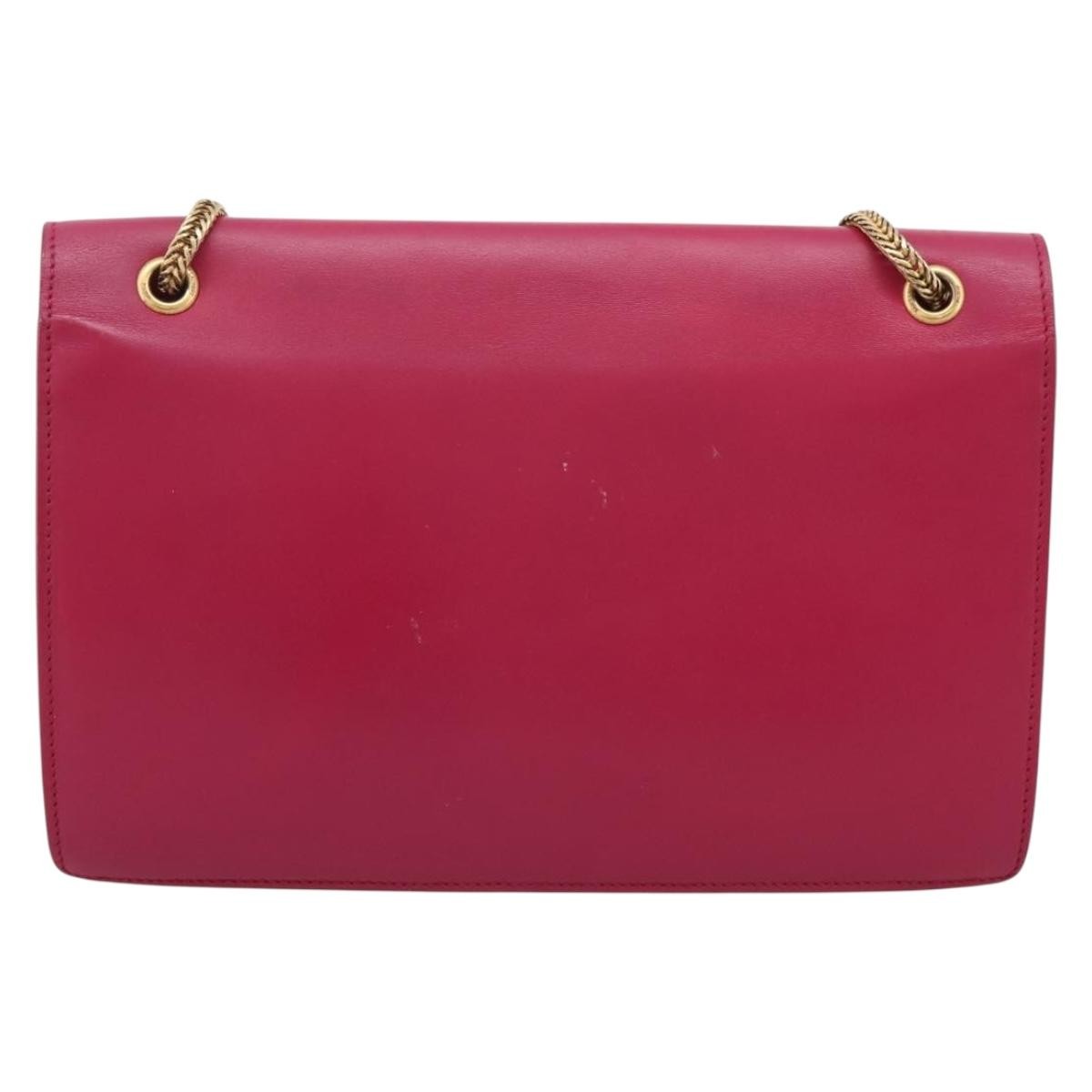 Saint Laurent Vintage Shoulder Bag Leather Pink Leather Shoulder Bag Bag (Pre-Owned)