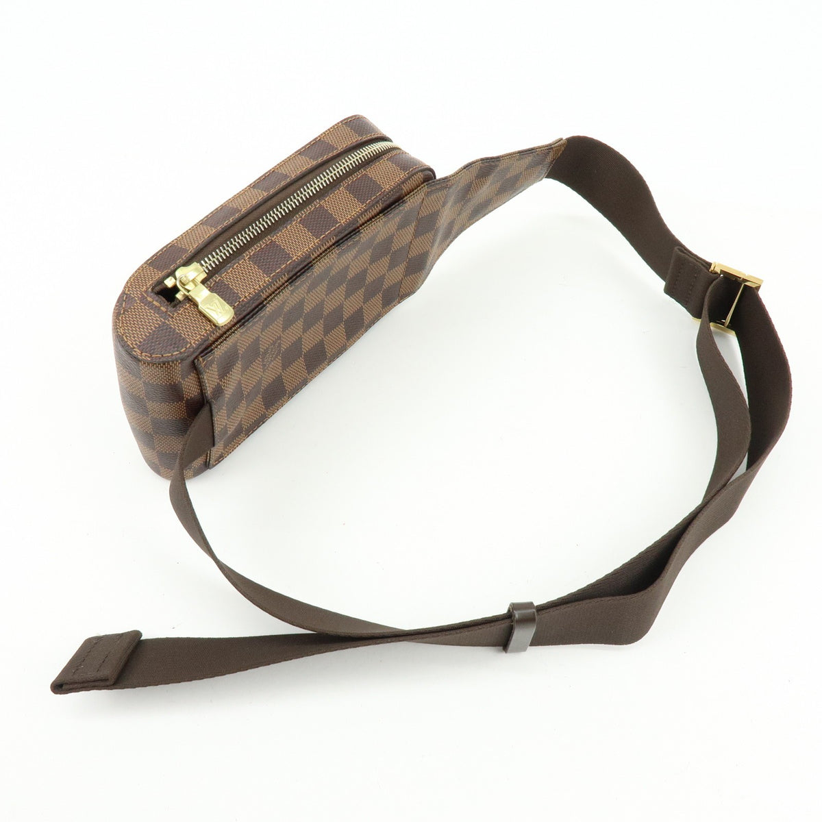 Louis Vuitton Geronimos Waist Damier Brown Canvas Shoulder Bag Bag (Pre-Owned)