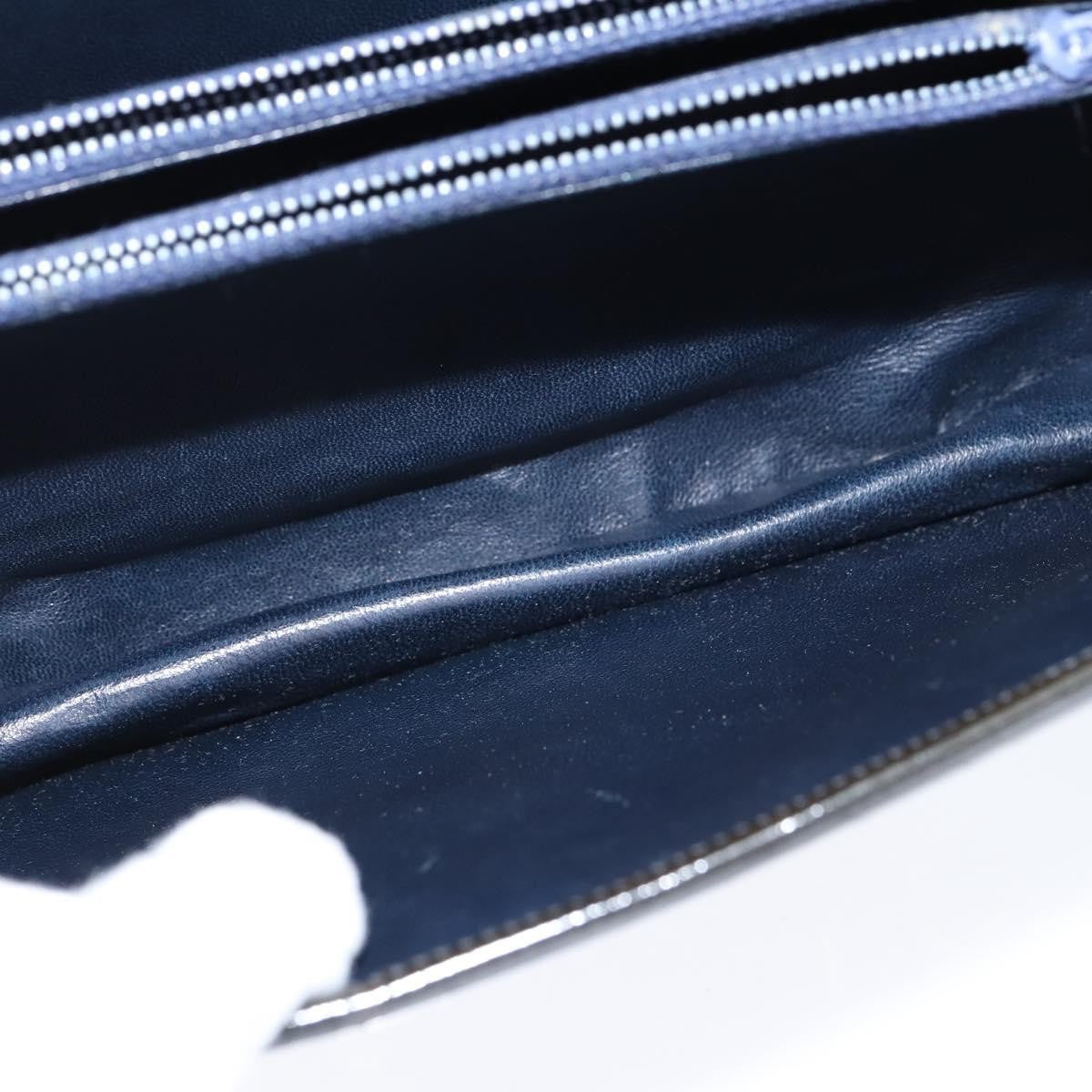 Celine Vintage Carriage Flap Clutch Leather Black Patent_Leather Shoulder Bag Bag (Pre-Owned)