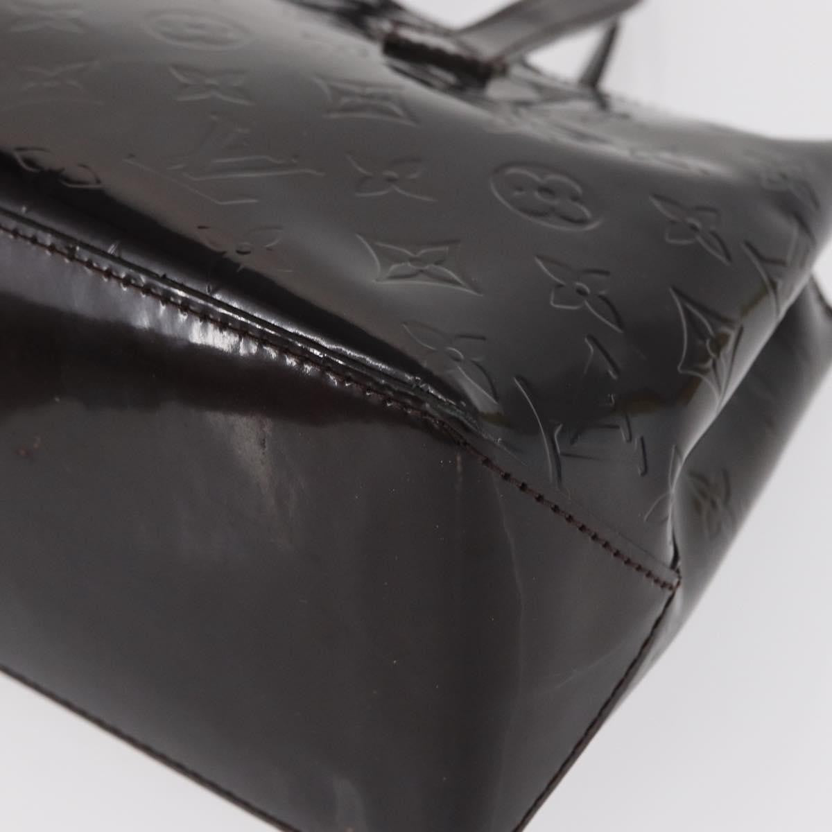 Louis Vuitton Wilshire Monogram Vernis Burgundy Patent_Leather Handbag (Pre-Owned)