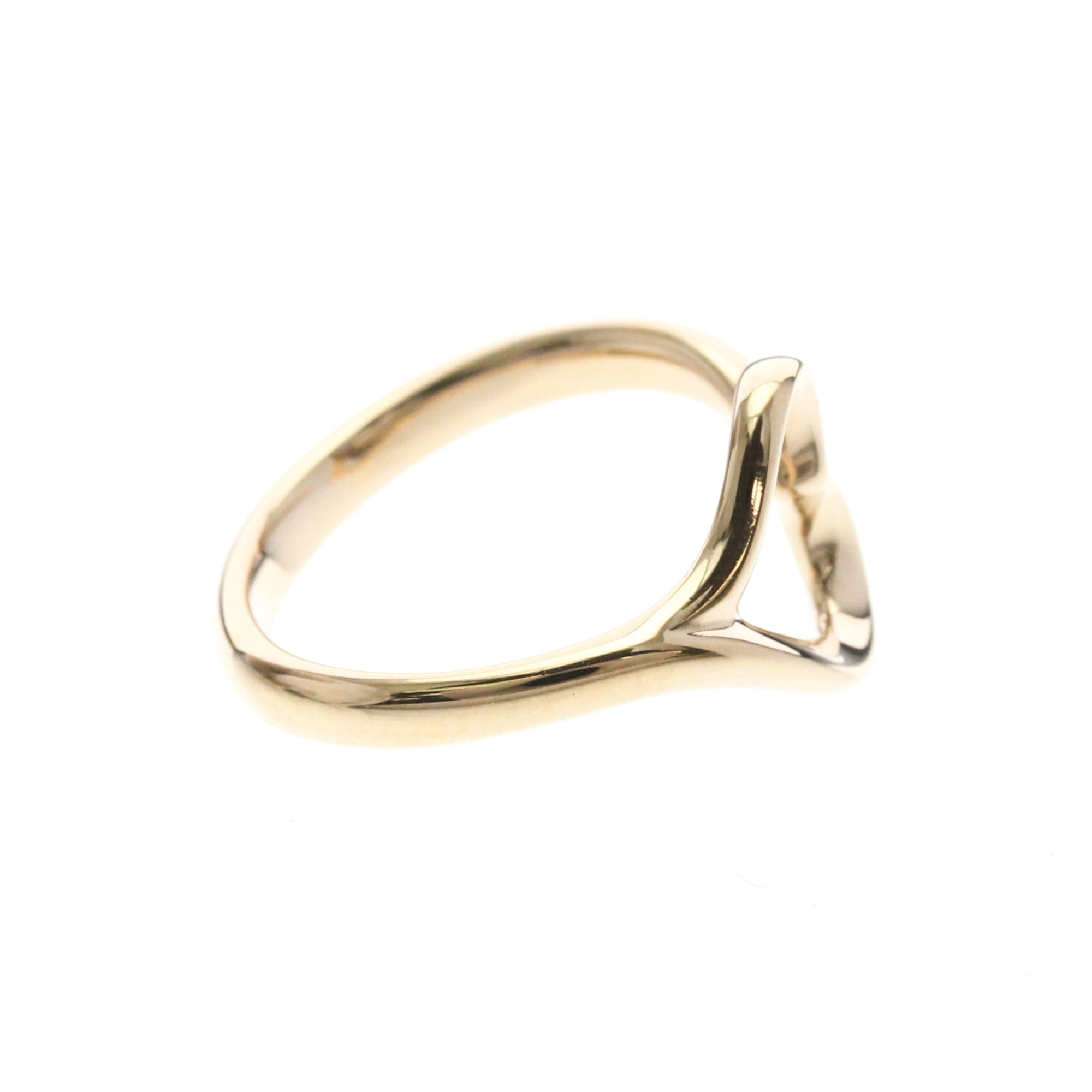 Tiffany & Co. Elsa Peretti Open Heart 18K Rose Gold Gold Pink_Gold Ring Jewelry (Pre-Owned)