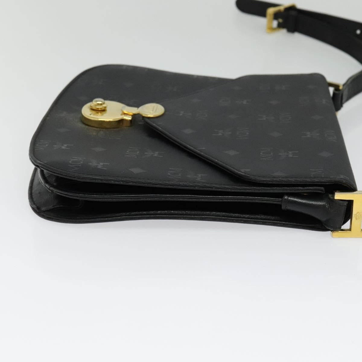 MCM Vintage Leather Black Canvas Handbag (Pre-Owned)