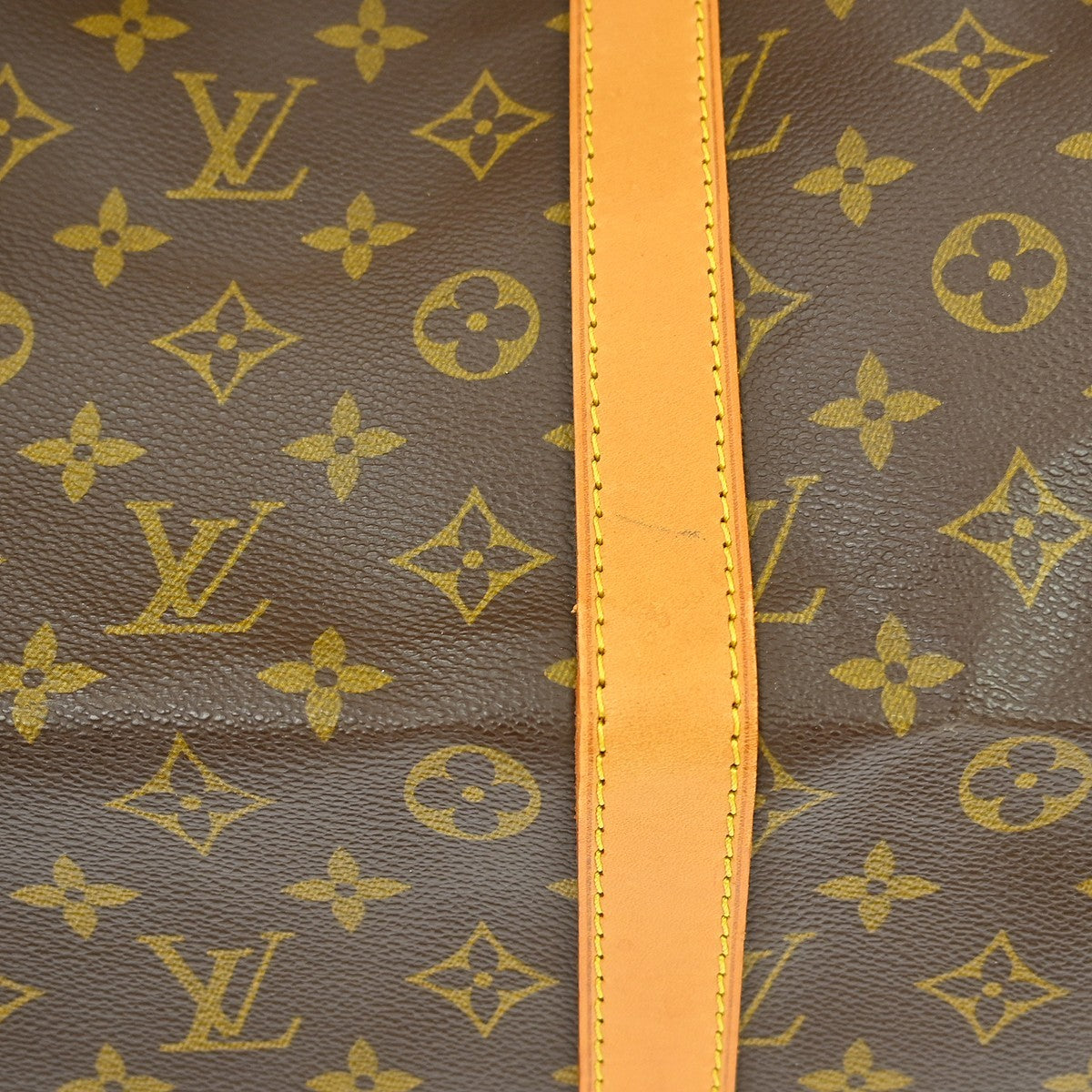 Louis Vuitton Keepall Bandoulière Monogram Brown Canvas Travel Bag Bag (Pre-Owned)