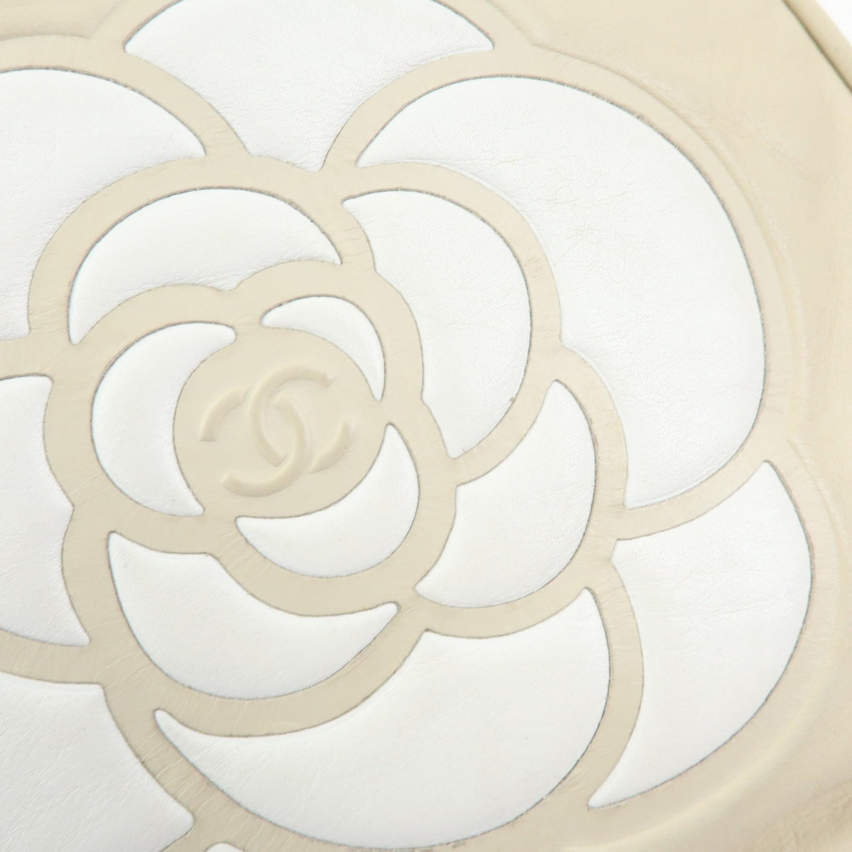 Chanel Camellia Lambskin Beige Leather Tote Bag Bag (Pre-Owned)