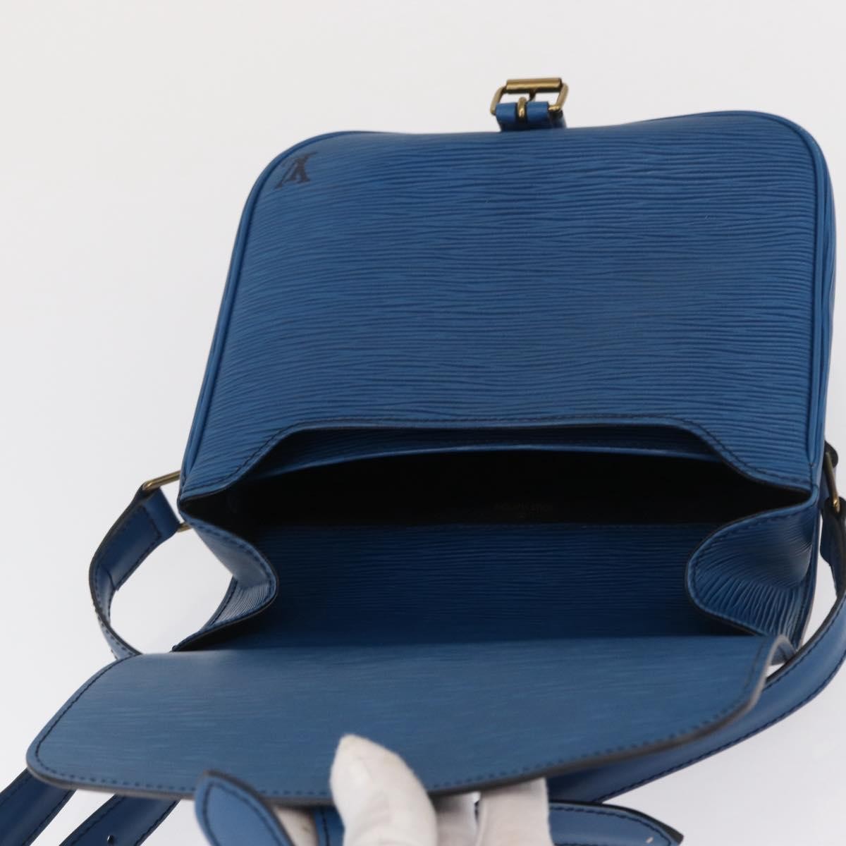 Louis Vuitton Cartouchiere Epi Leather Blue Leather Shoulder Bag Bag (Pre-Owned)