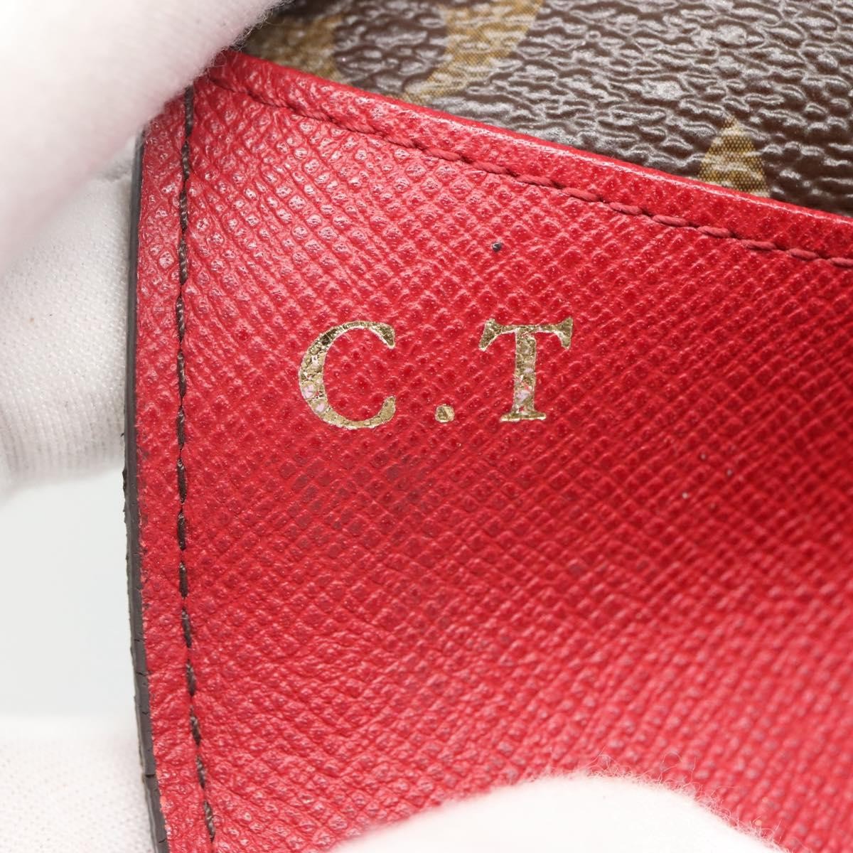 Louis Vuitton Emilie Monogram Canvas Red Canvas Wallets Accessory (Pre-Owned)