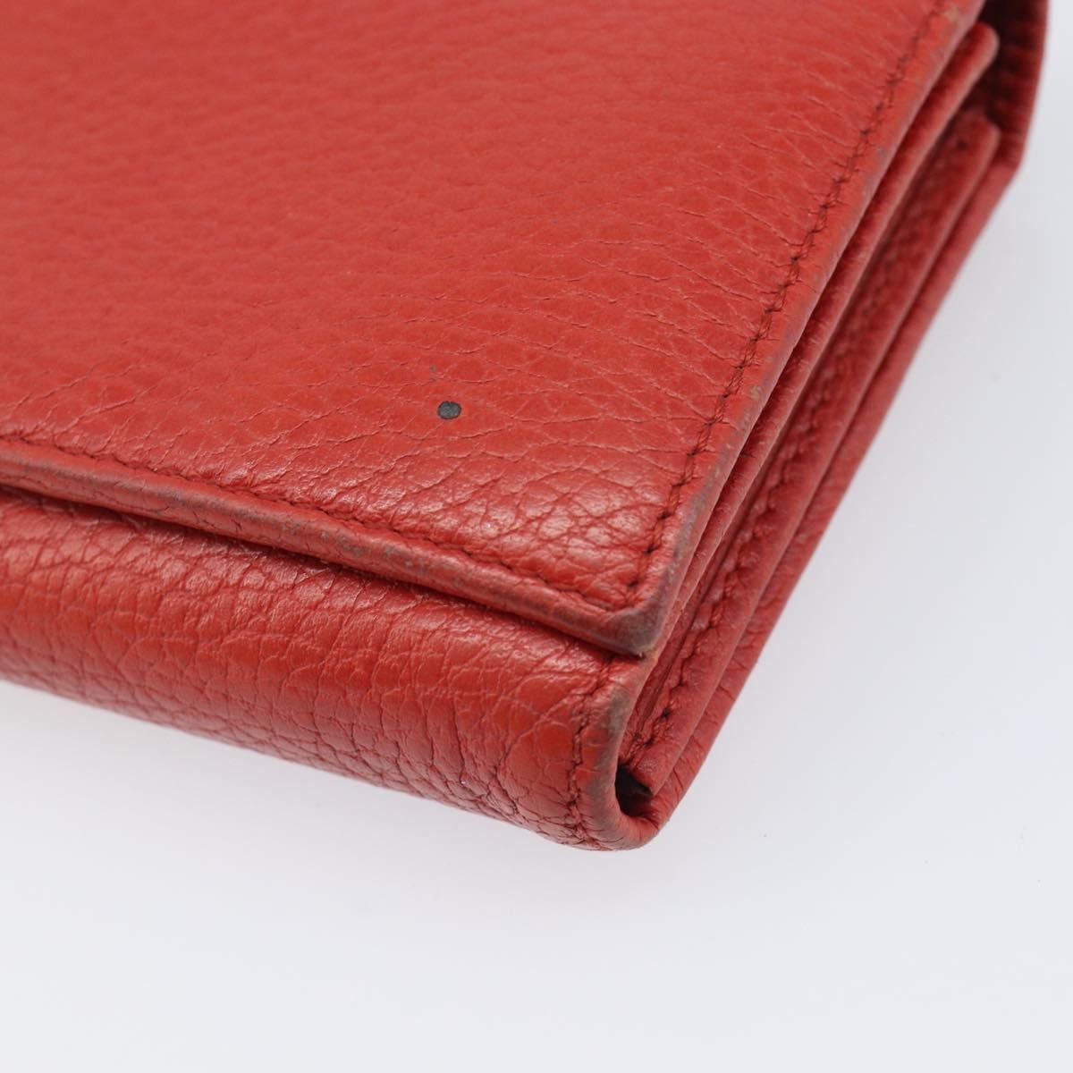 Gucci Swing Wallet On Strap Leather Red Leather Crossbody Bag Bag (Pre-Owned)