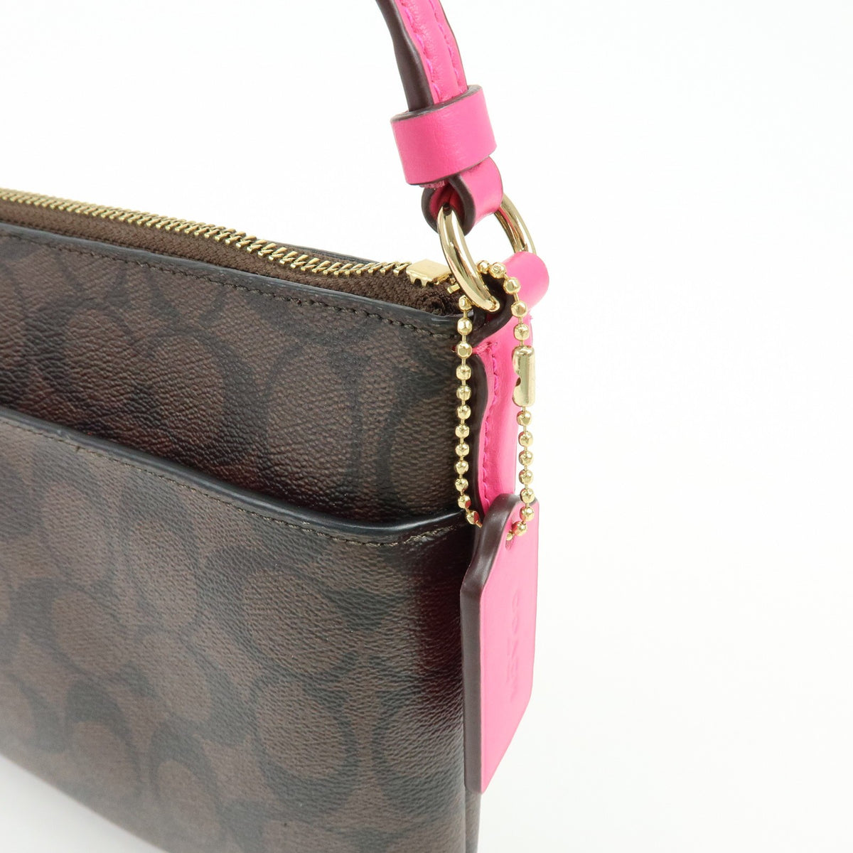 Coach Shoulder Canvas Brown Canvas Handbag (Pre-Owned)