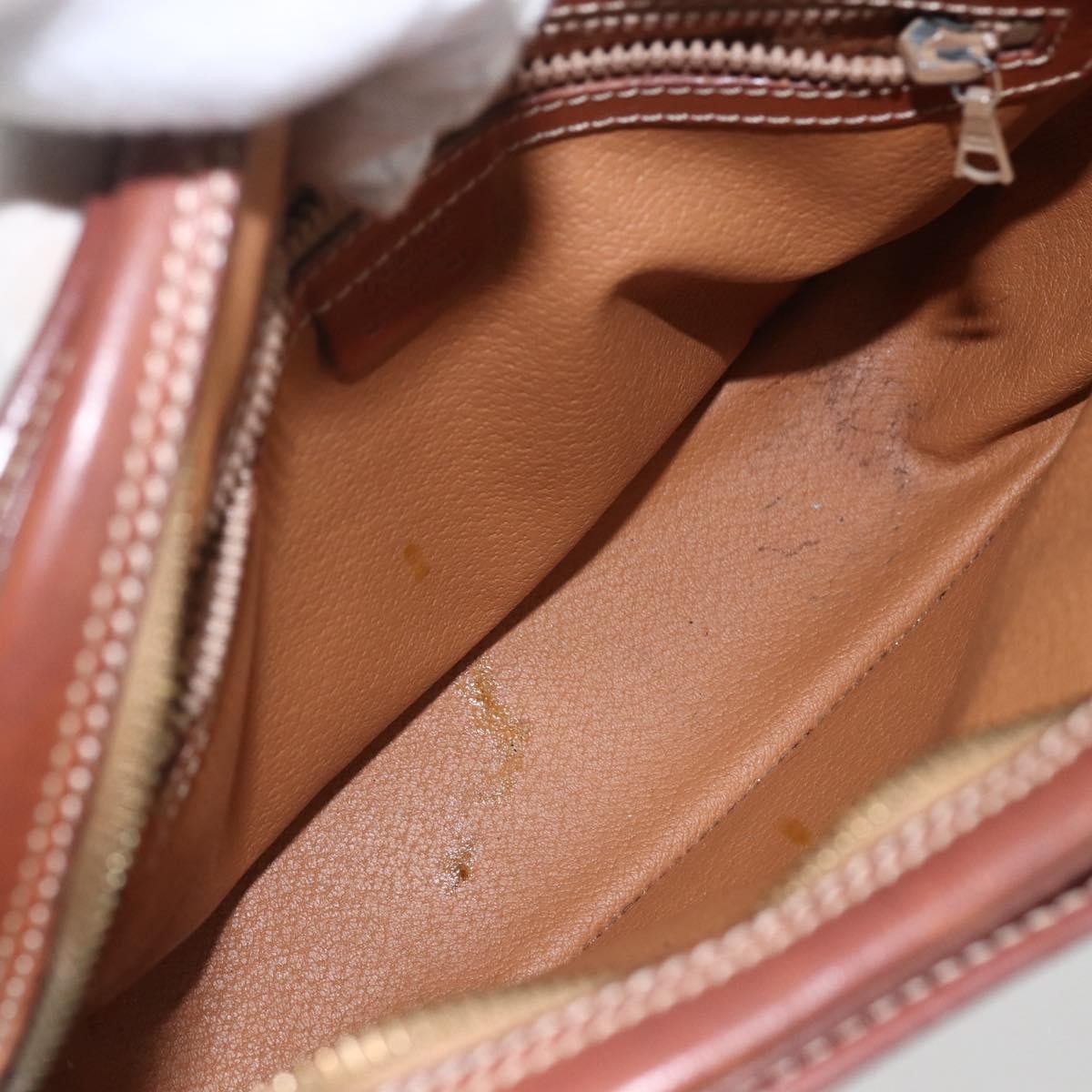 Celine Vintage Macadam Canvas And Leather Brown Canvas Shoulder Bag Bag (Pre-Owned)