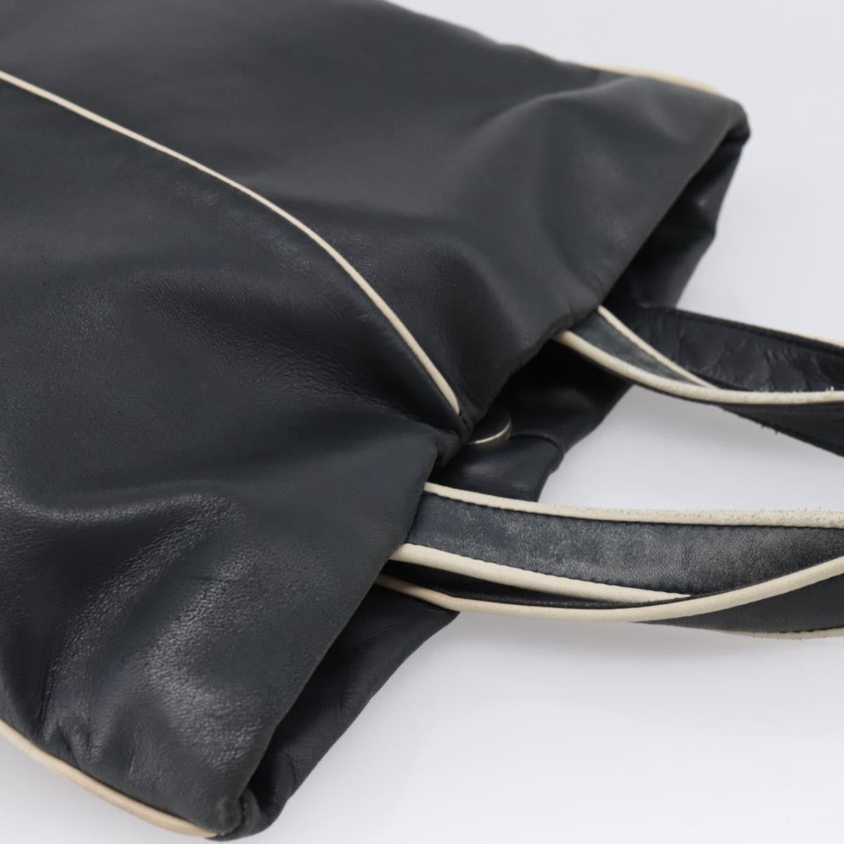 Loewe Tote Leather Black Leather Tote Bag Bag (Pre-Owned)