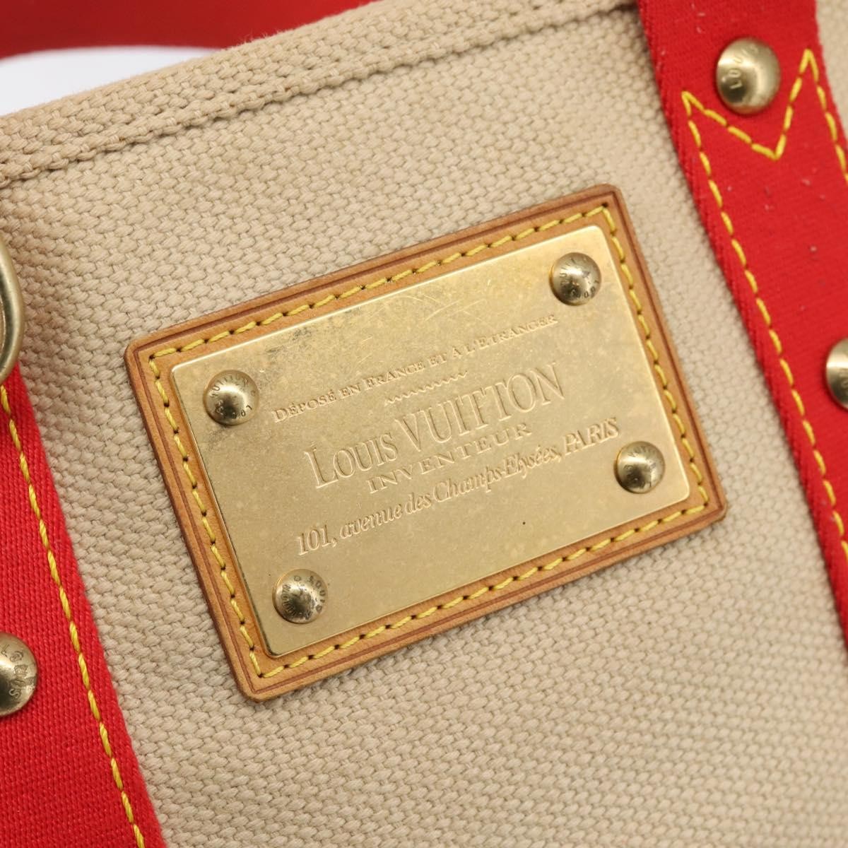 Louis Vuitton Antigua Canvas Beige Canvas Tote Bag Bag (Pre-Owned)