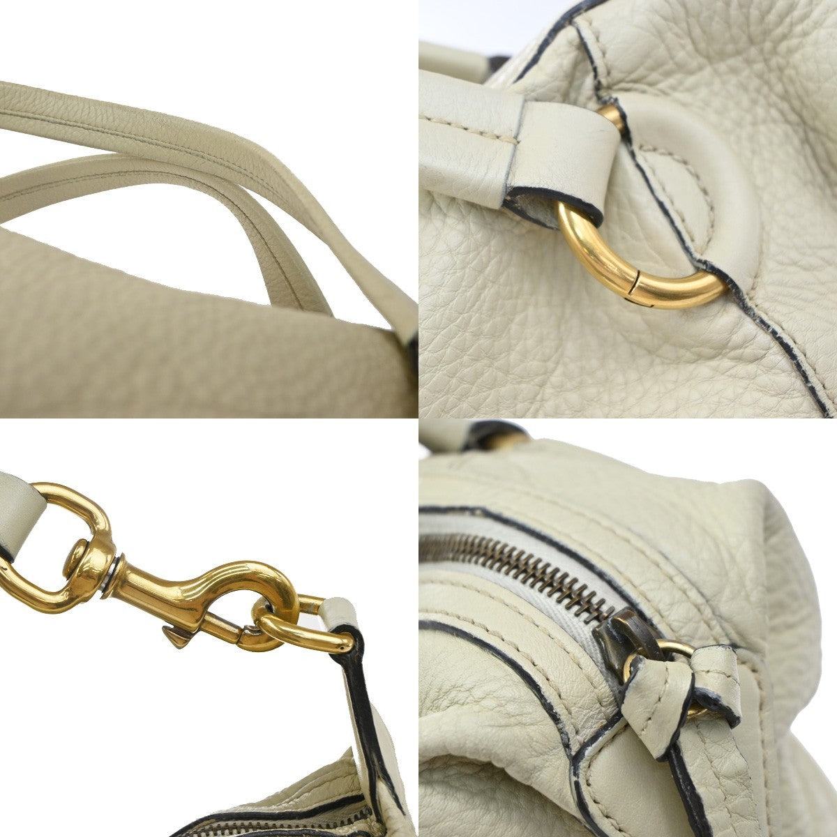 Gucci Twill Leather Beige Leather Shoulder Bag Bag (Pre-Owned)