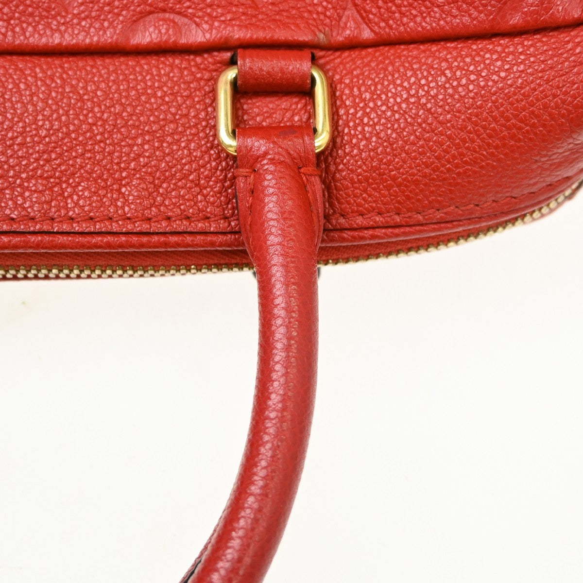Louis Vuitton Speedy Bandouliere Nm Monogram Empreinte Leather Red Leather Handbag (Pre-Owned)