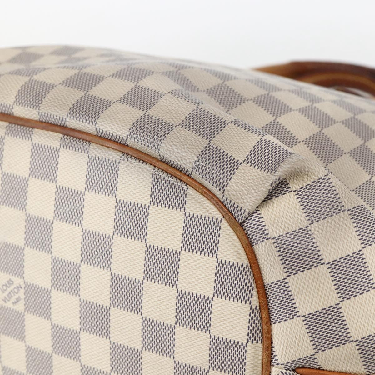 Louis Vuitton Riviera Damier White Canvas Handbag (Pre-Owned)