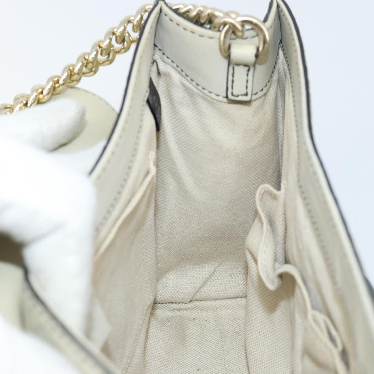 Gucci Emily Chain Flap Guccissima Leather Beige Leather Shoulder Bag Bag (Pre-Owned)