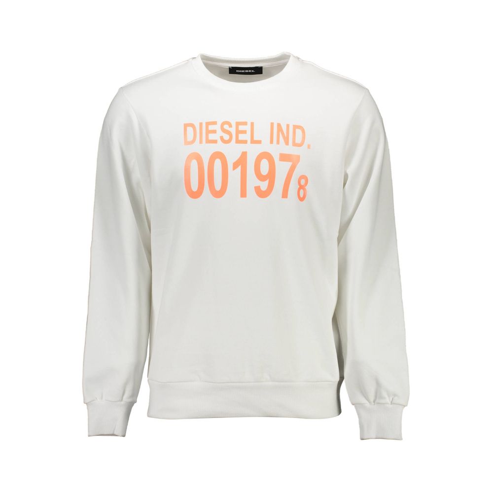 Diesel White Cotton Men Men's Sweater