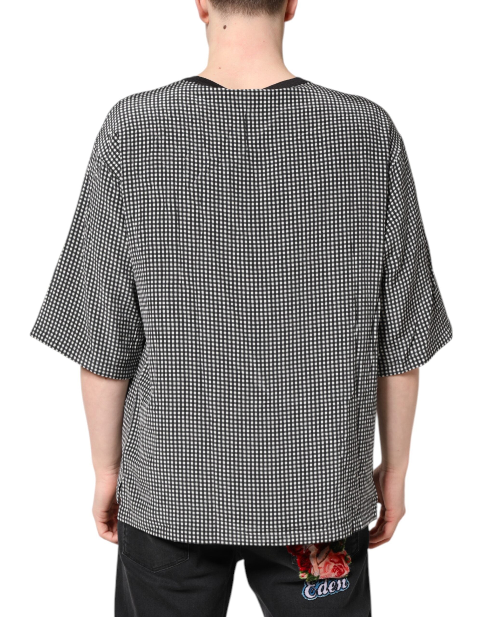 Dolce & Gabbana Black Graphic Print Short Sleeve Men's T-shirt