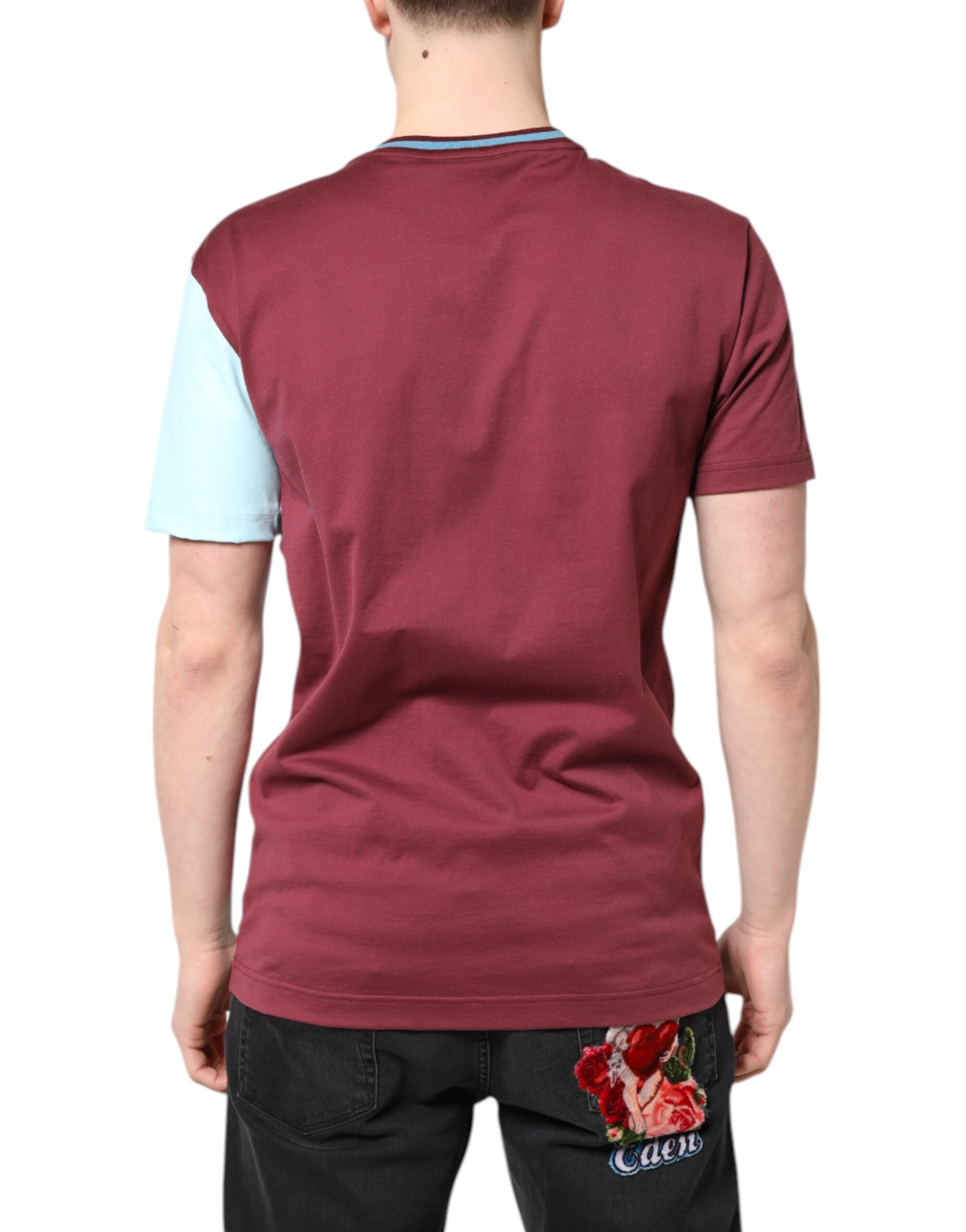 Dolce & Gabbana Multicolor Printed Logo Short Sleeve Men's T-shirt